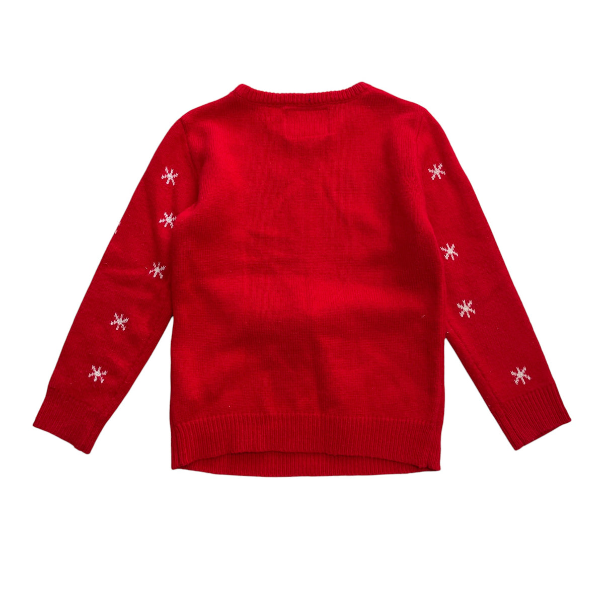 Primark festive jumper 8-9 years red knitted Rudolph Reindeer