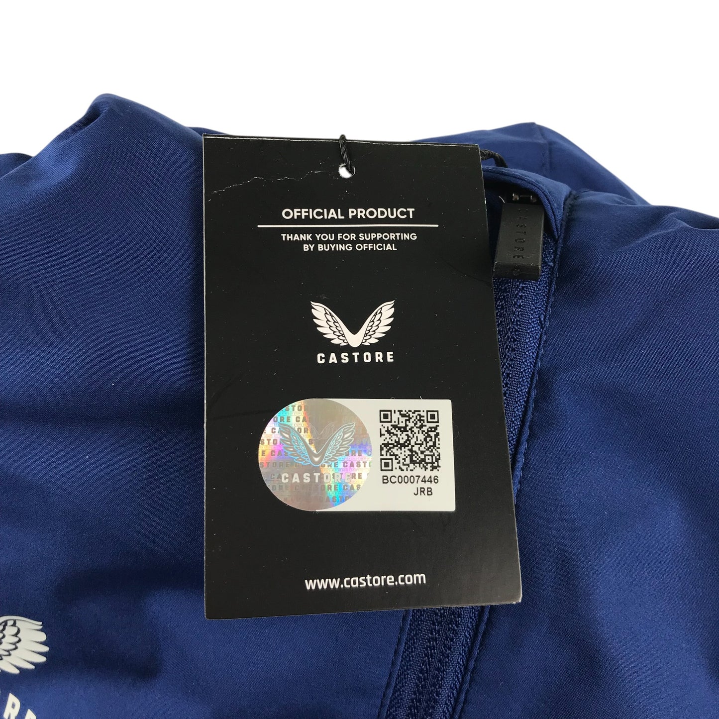 Castore Rangers FC players training lightweight jacket women's size UK 14 navy grey