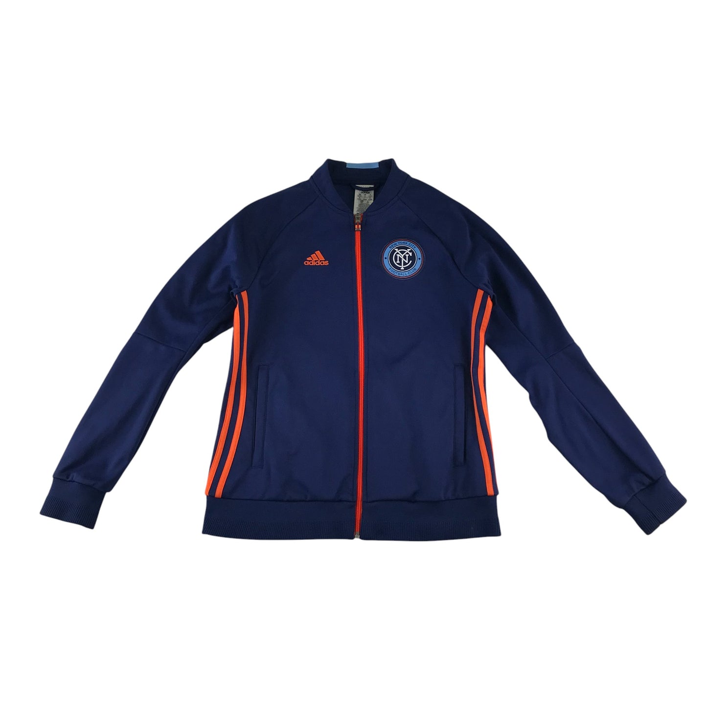 Adidas New York City Football Club sweater women's size S blue mock neck long sleeve
