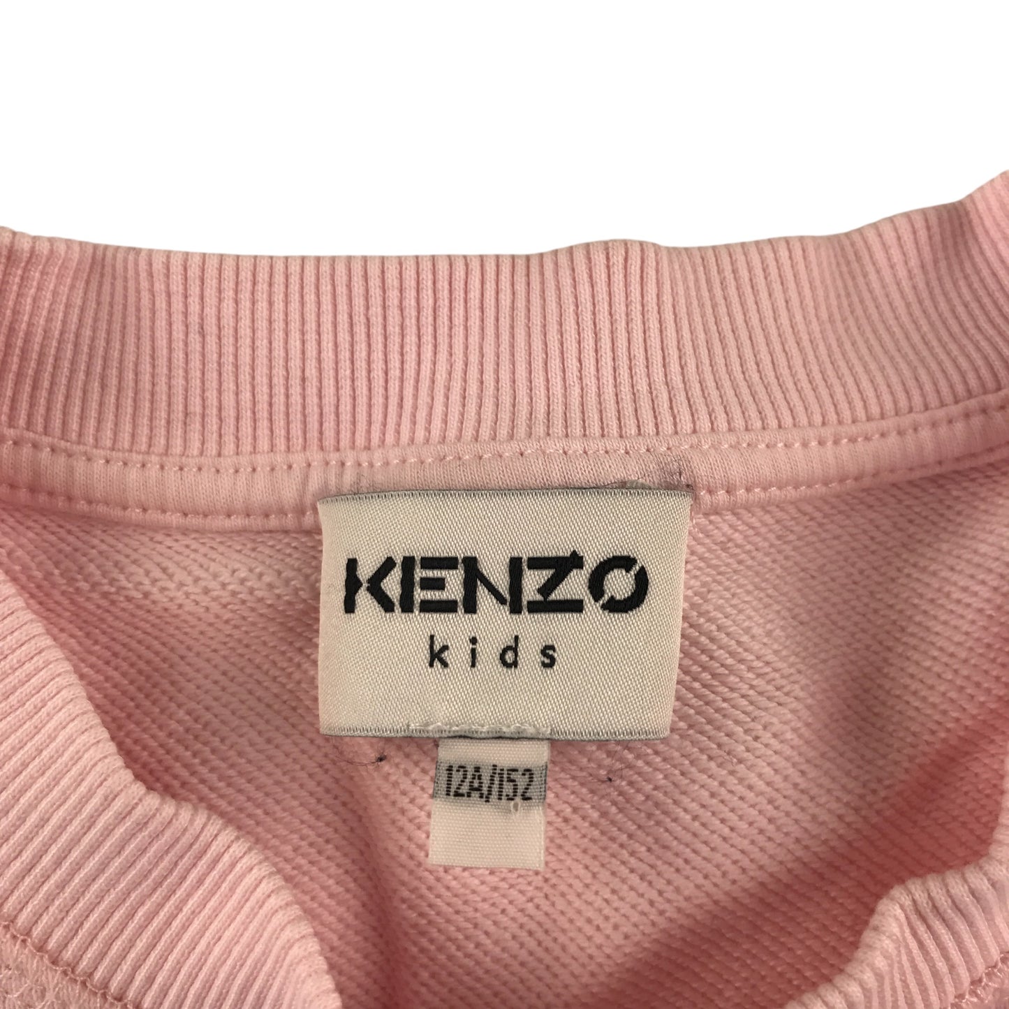 Kenzo sweater 11-12 years pink crewneck embroidered tiger graphic