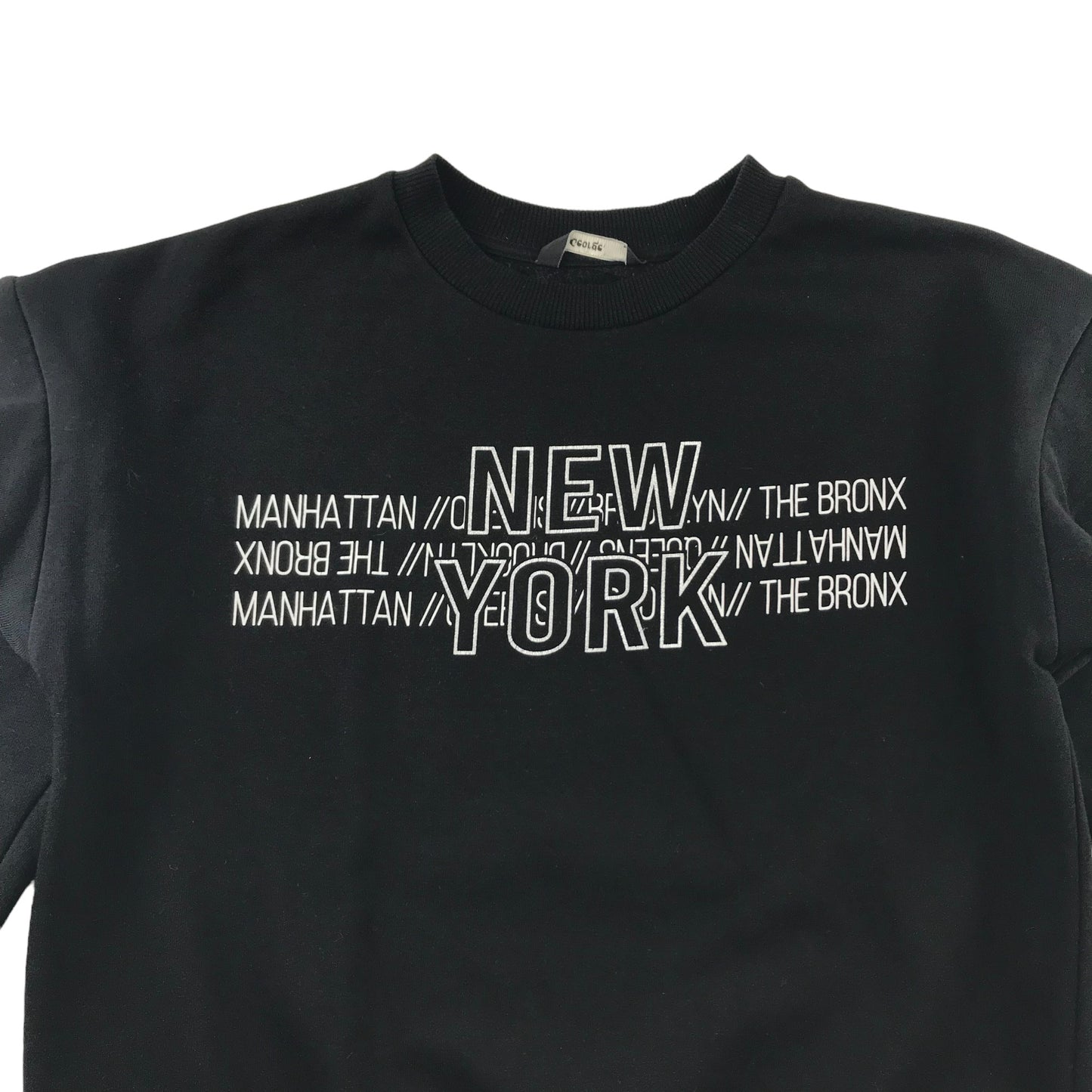George Sweater Age 11 Black New York Graphic Text Print