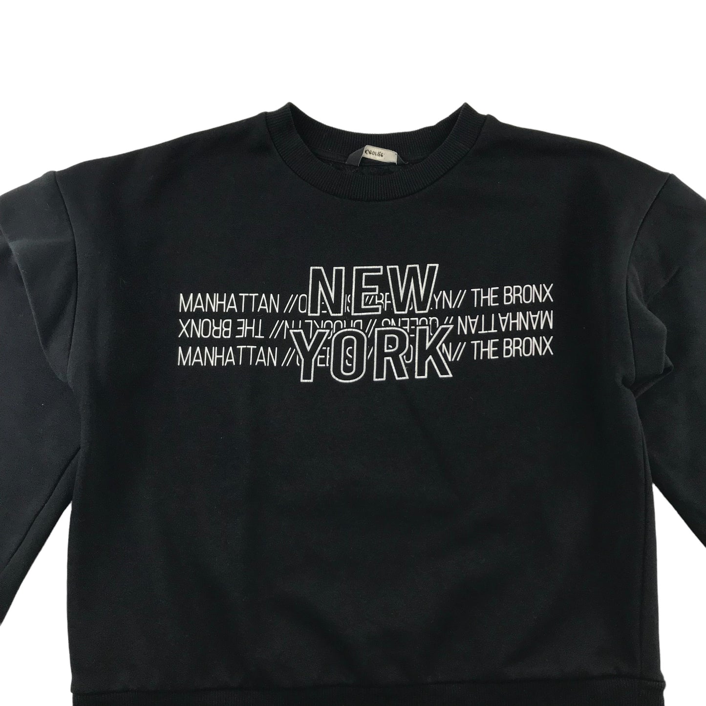 George Sweater Age 11 Black New York Graphic Text Print