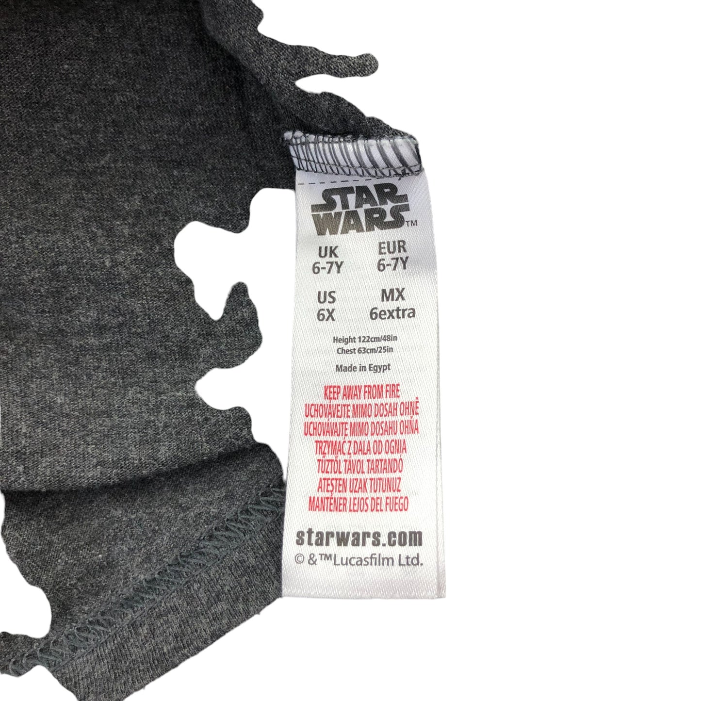 STAR WARS T-Shirt 6-7 Years Grey BB-8 Droid Graphic