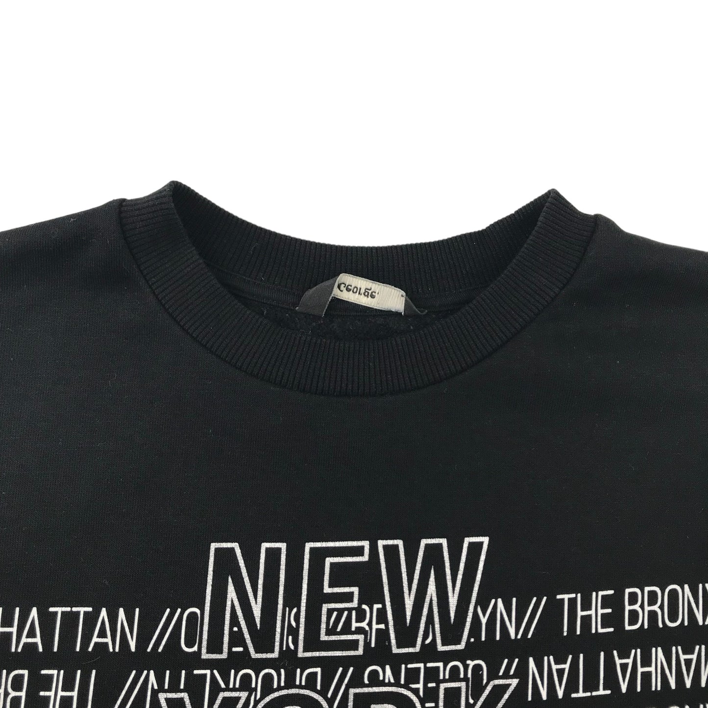 George Sweater Age 11 Black New York Graphic Text Print