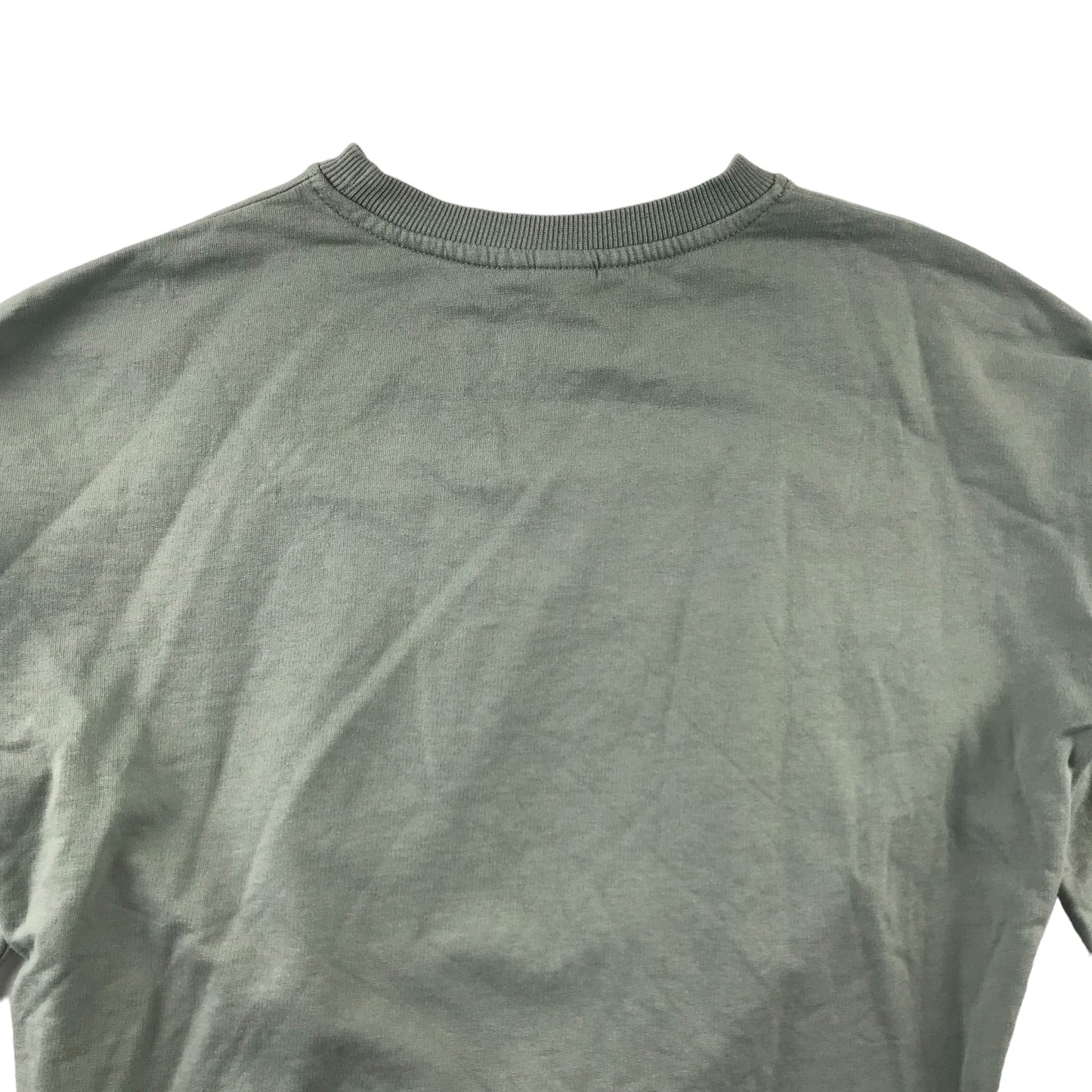 H&M Sweater Age 12 Light Khaki Green Cropped Cotton
