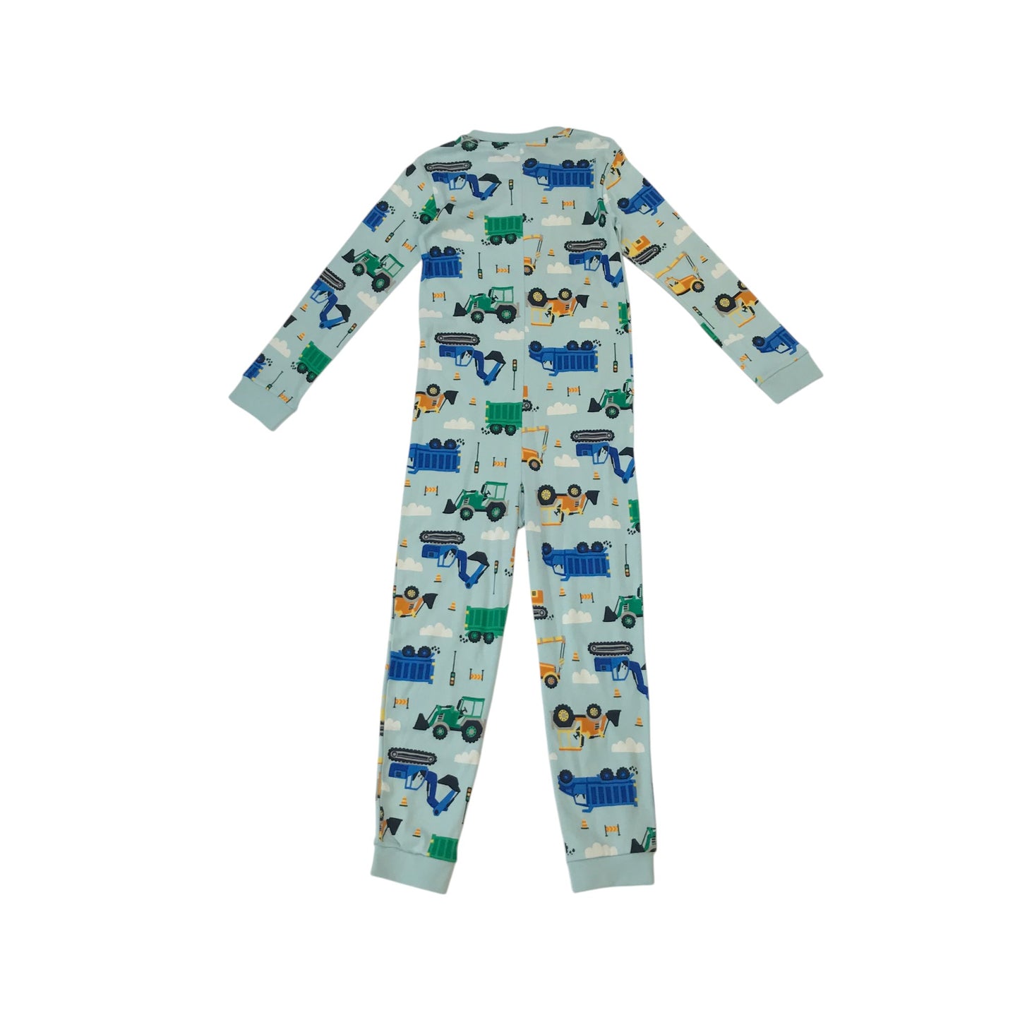 Anko onesie 7 years light blue truck print long sleeve cotton