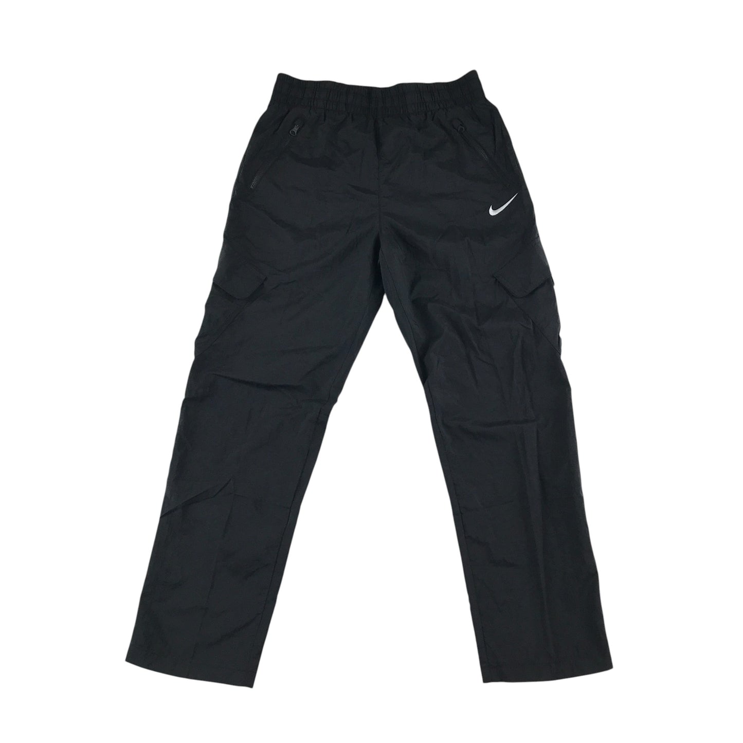 Nike windbreaker trousers 11-13 years black sporty loose fit outdoorsy joggers
