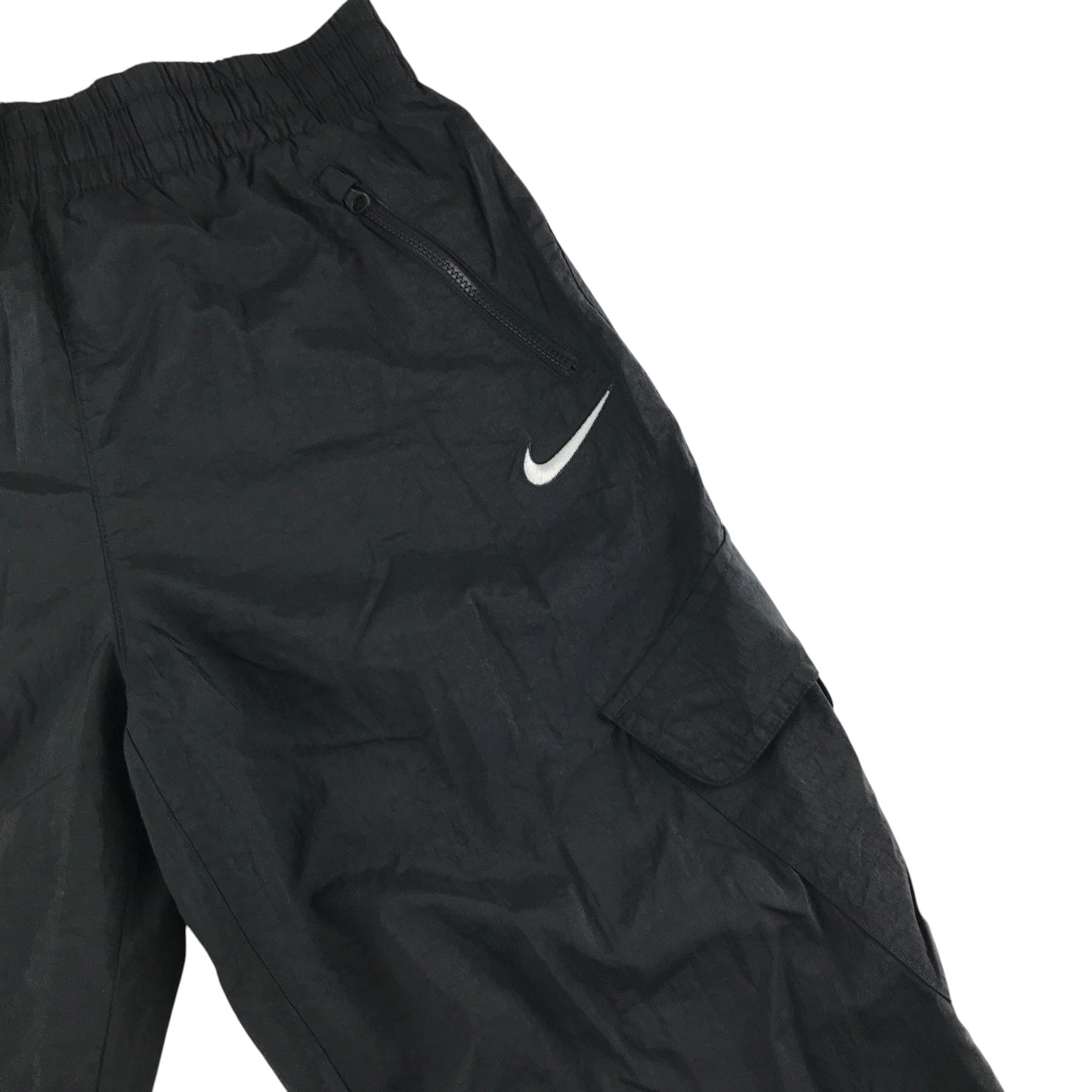 Nike windbreaker trousers 11-13 years black sporty loose fit outdoorsy joggers