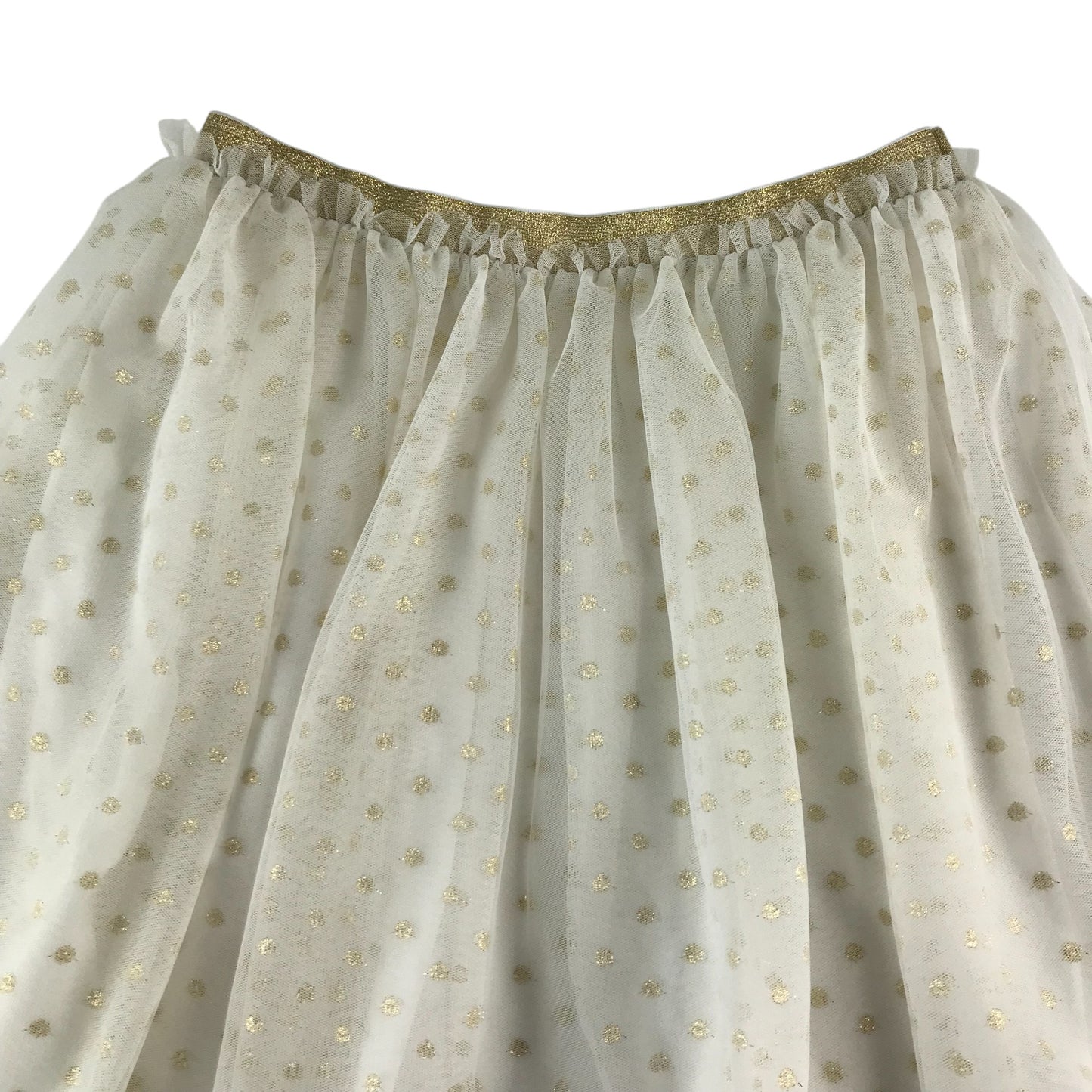 Boden skirt 15-16 years white and gold sparkly midi length layered mesh