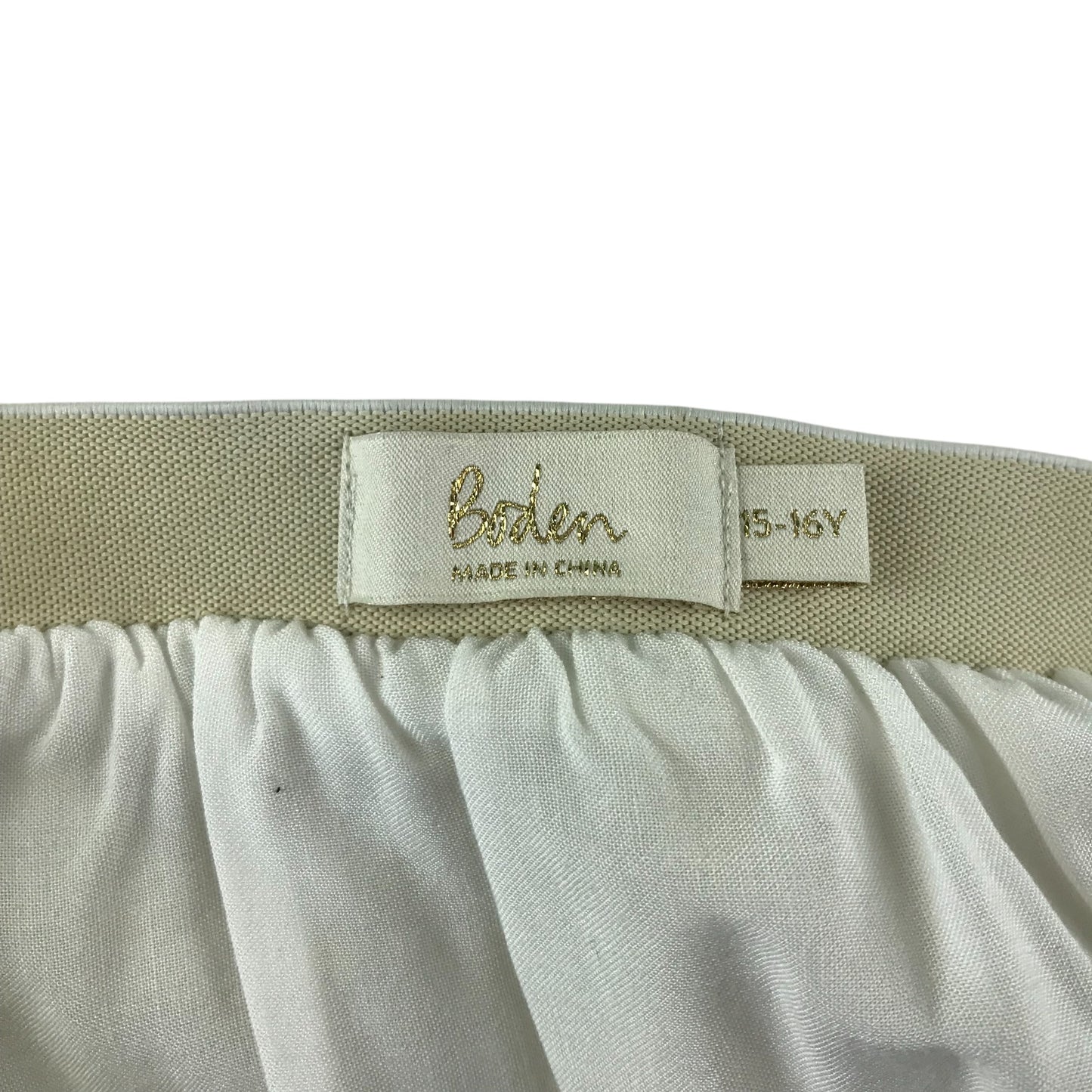 Boden skirt 15-16 years white and gold sparkly midi length layered mesh