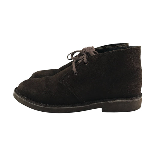 Clarks shoes shoe size 2 brown suede leather boots with laces