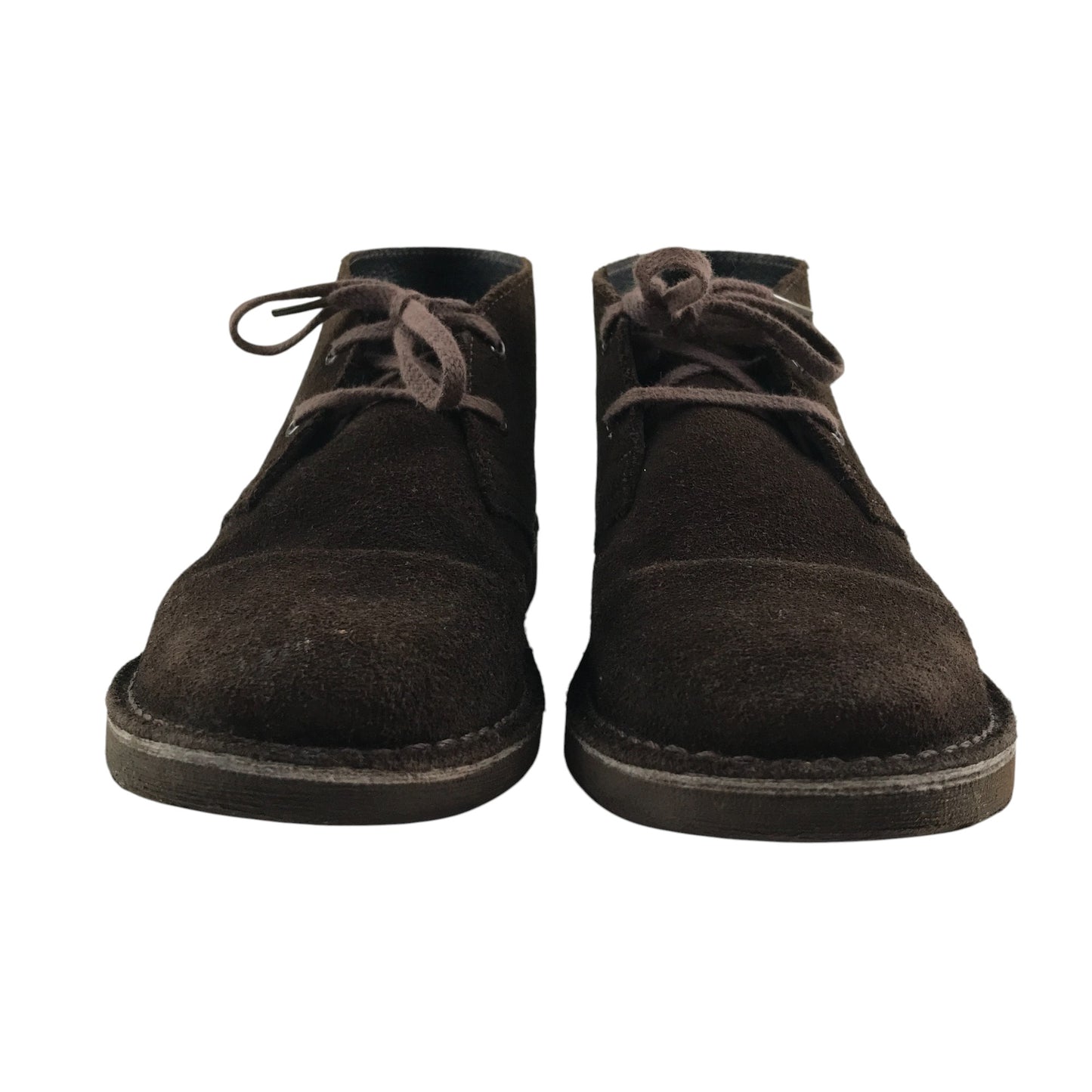 Clarks shoes shoe size 2 brown suede leather boots with laces