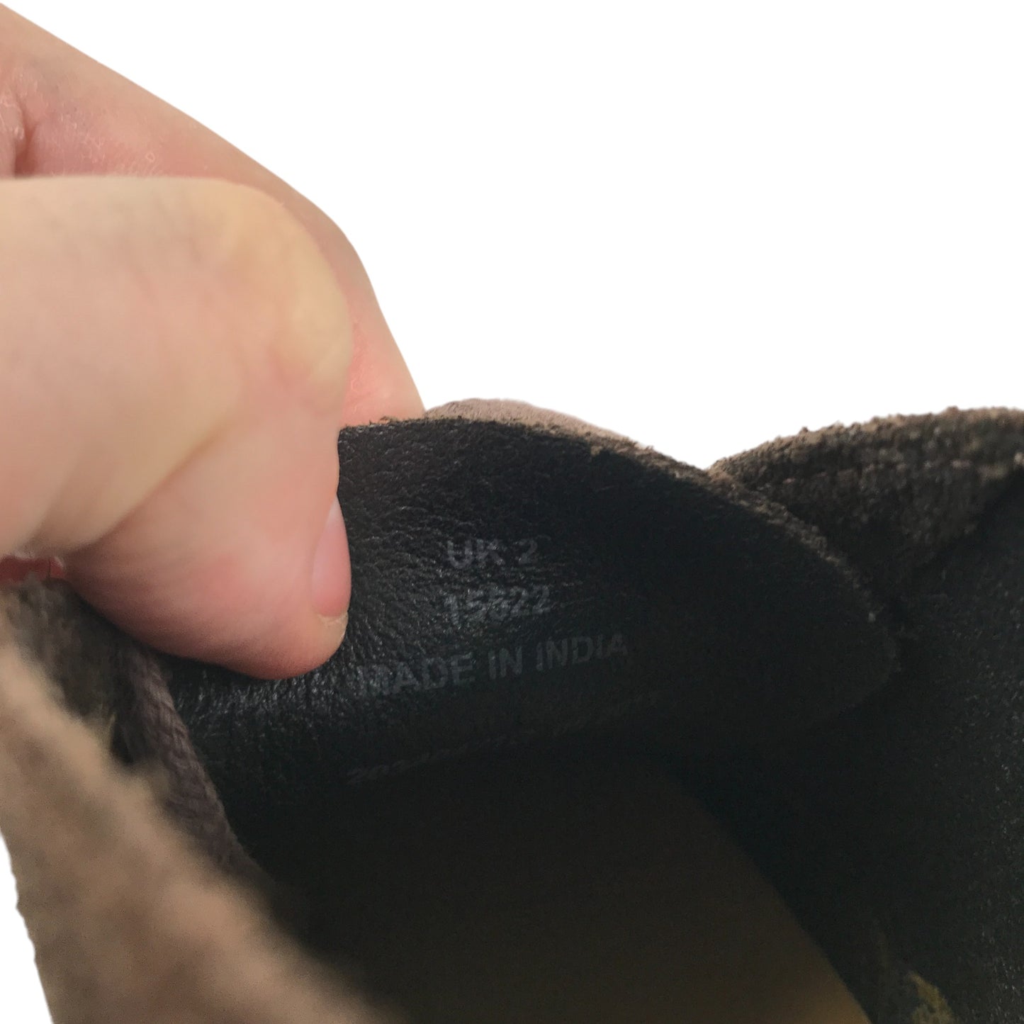 Clarks shoes shoe size 2 brown suede leather boots with laces