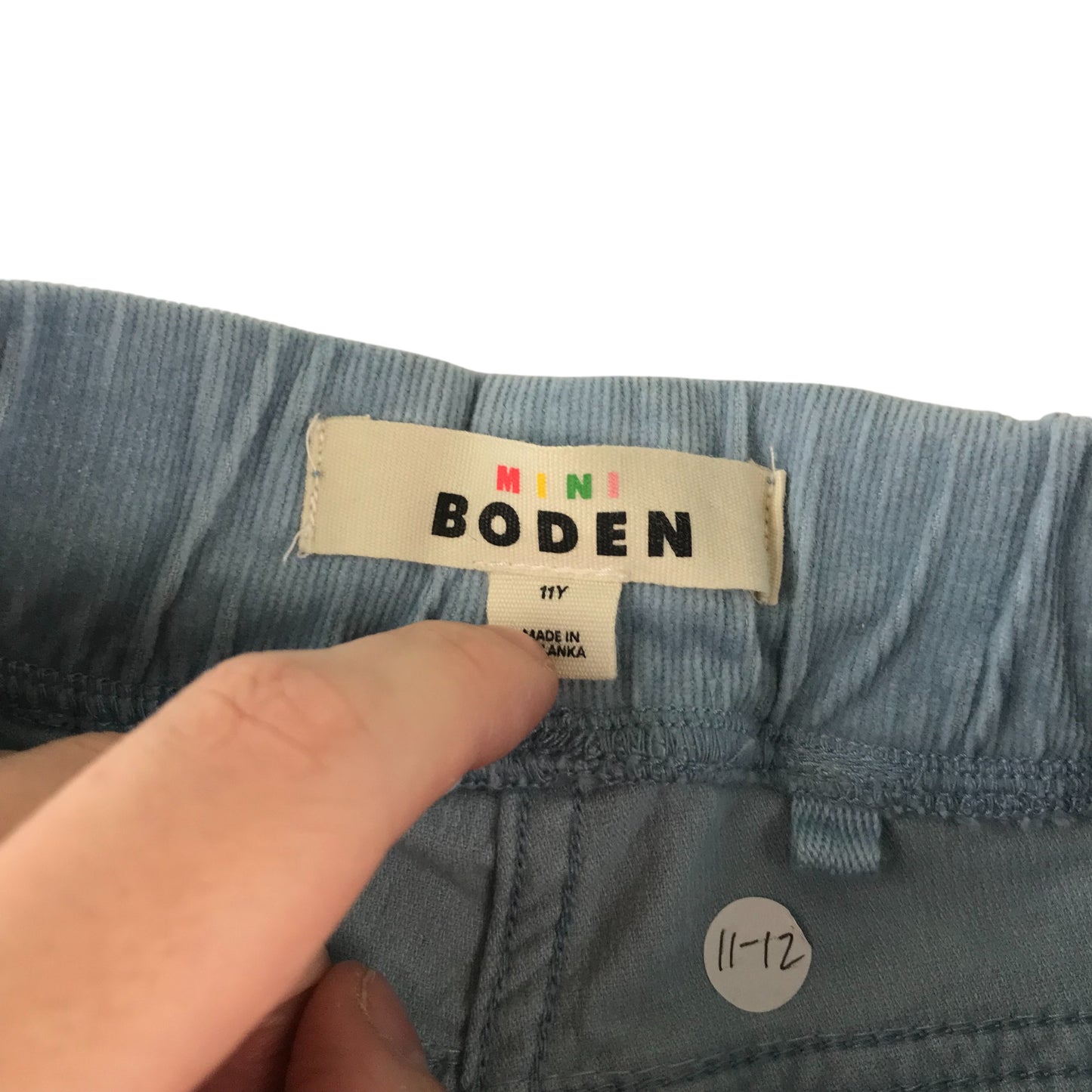 Boden jeggings 10-11 years blue plain corduroy