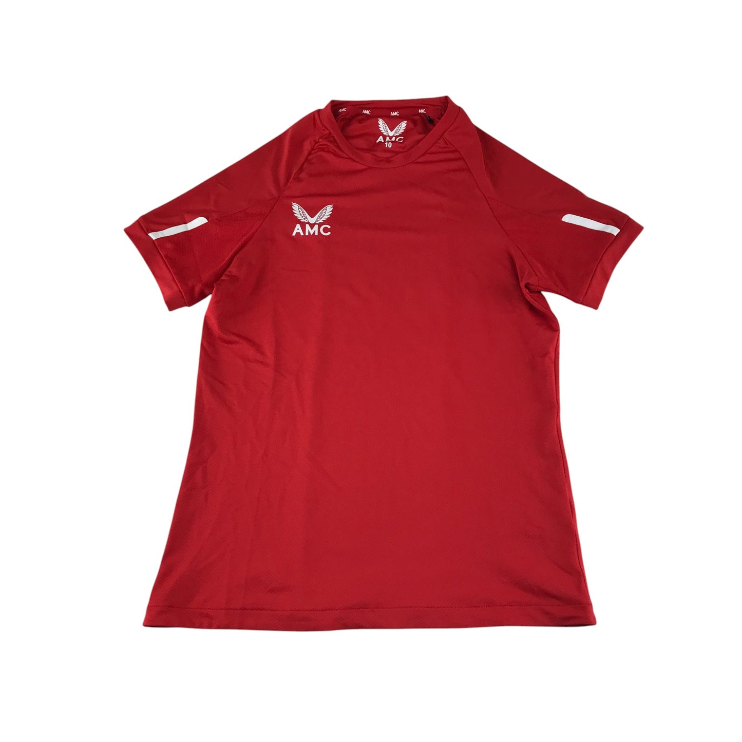 Castore sports top 9-10 years red with white detailing