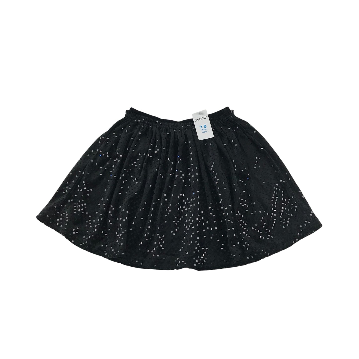 Pepco skirt 7-8 years black reflective velvety