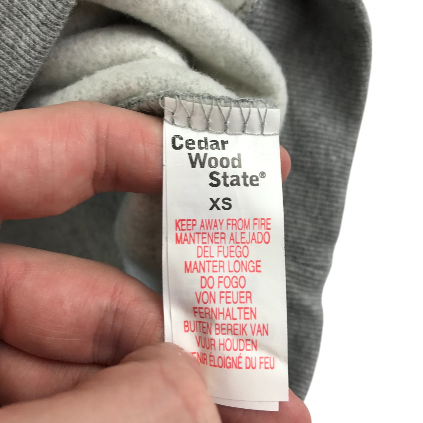 Primark hoodie adult size XS grey Canada print design