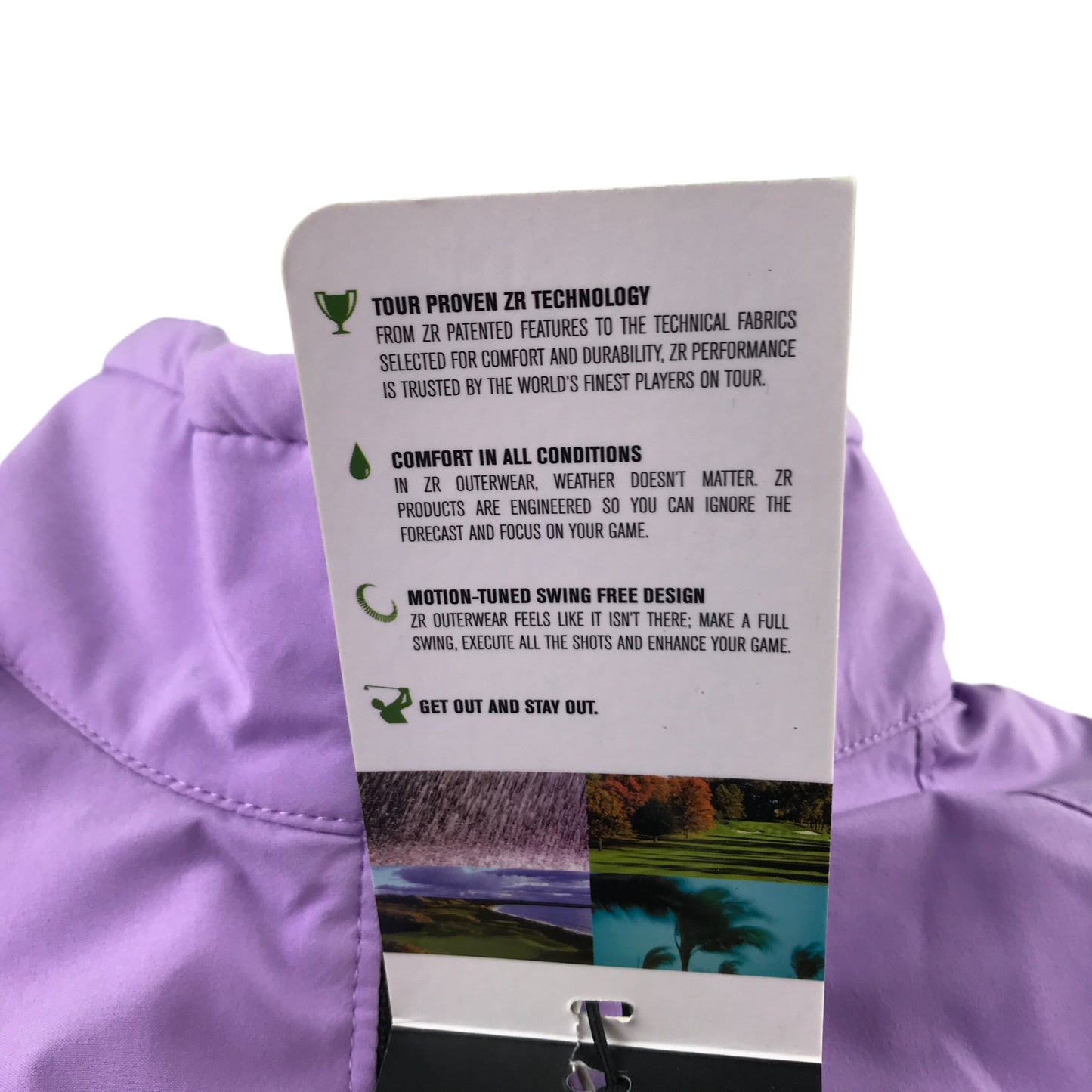 Zero Restriction light jacket women's size small lilac golf brand