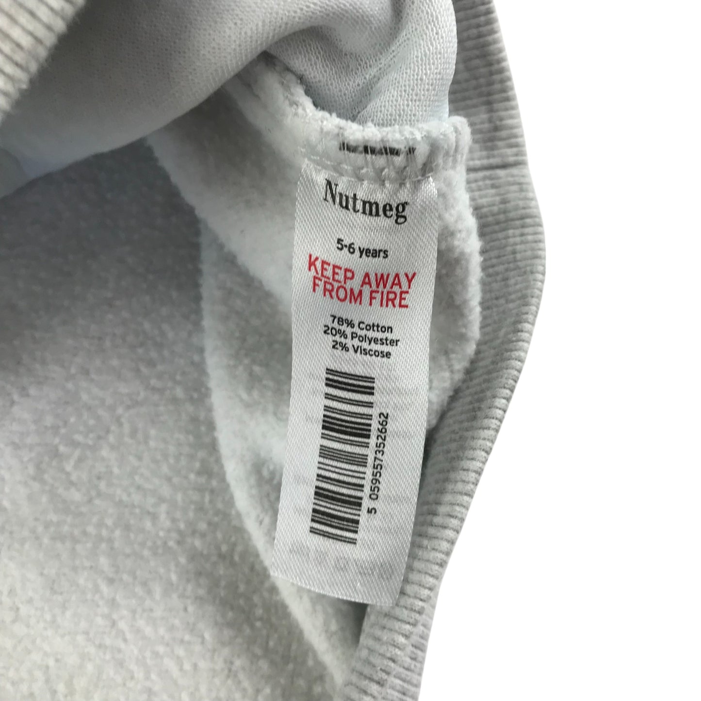 Nutmeg sweater 5-6 years grey dinosaur print jersey material