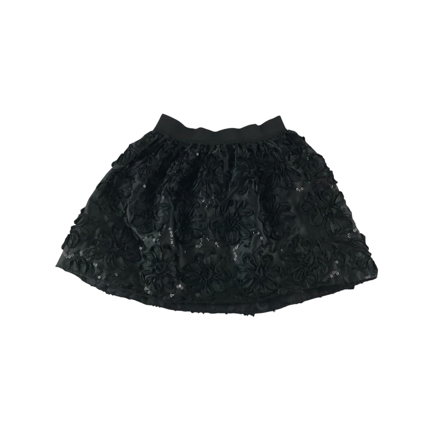 Debenhams skirt 4-5 years black floral detailed with sequin design