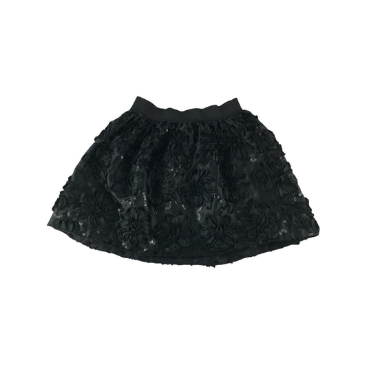 Debenhams skirt 4-5 years black floral detailed with sequin design