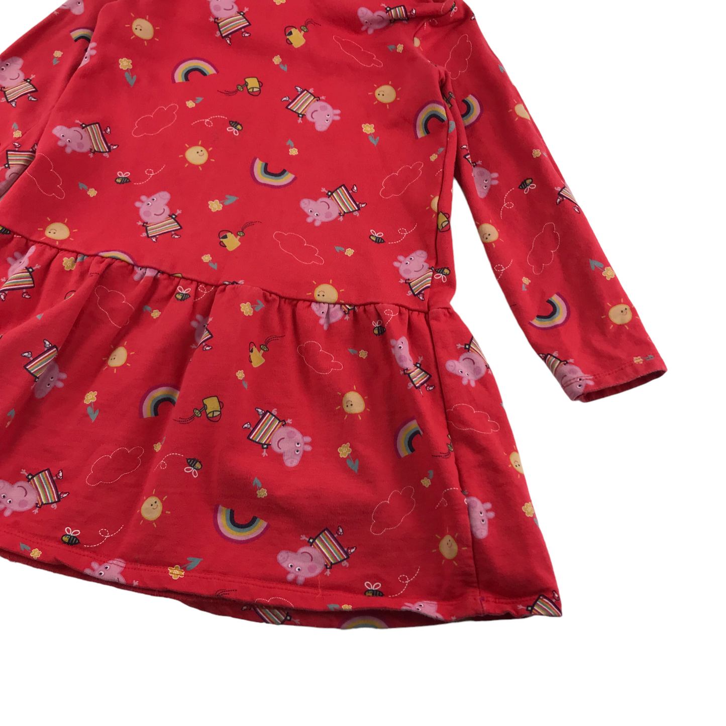 George Peppa Pig Dress Age 5 Red Jersey