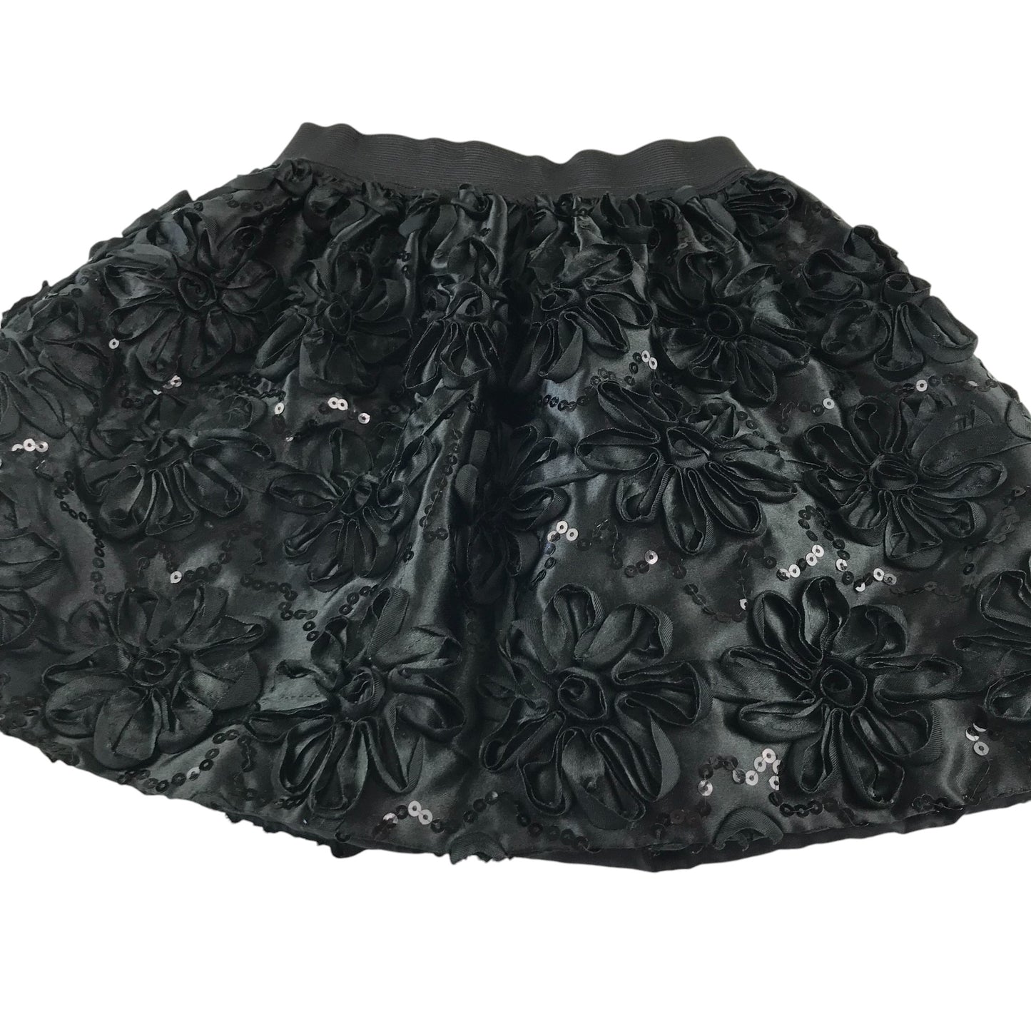 Debenhams skirt 4-5 years black floral detailed with sequin design