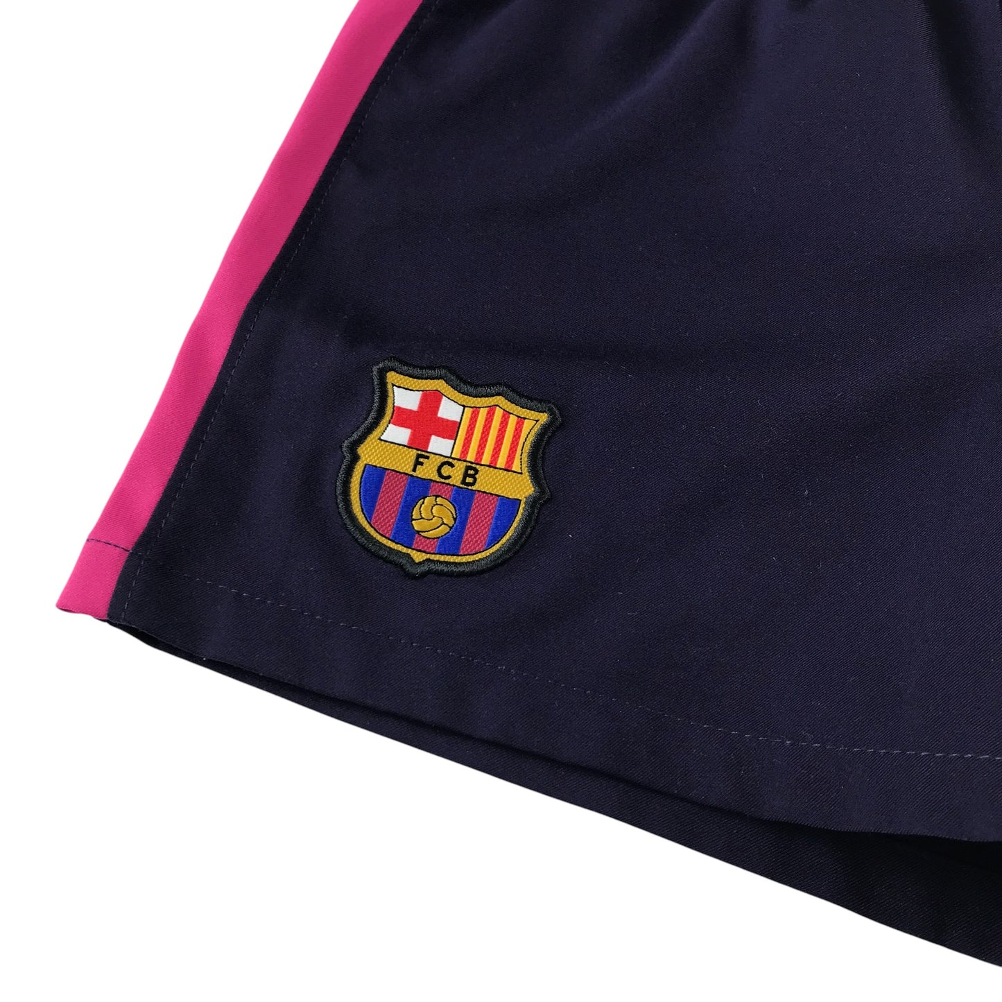 Nike FC Barcelona sport shorts 5-6 years purple with pink strips on sides