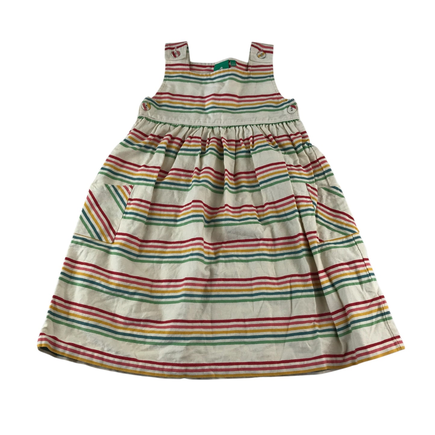 Little Green Radicals dress 5-6 years multicolour striped organic cotton