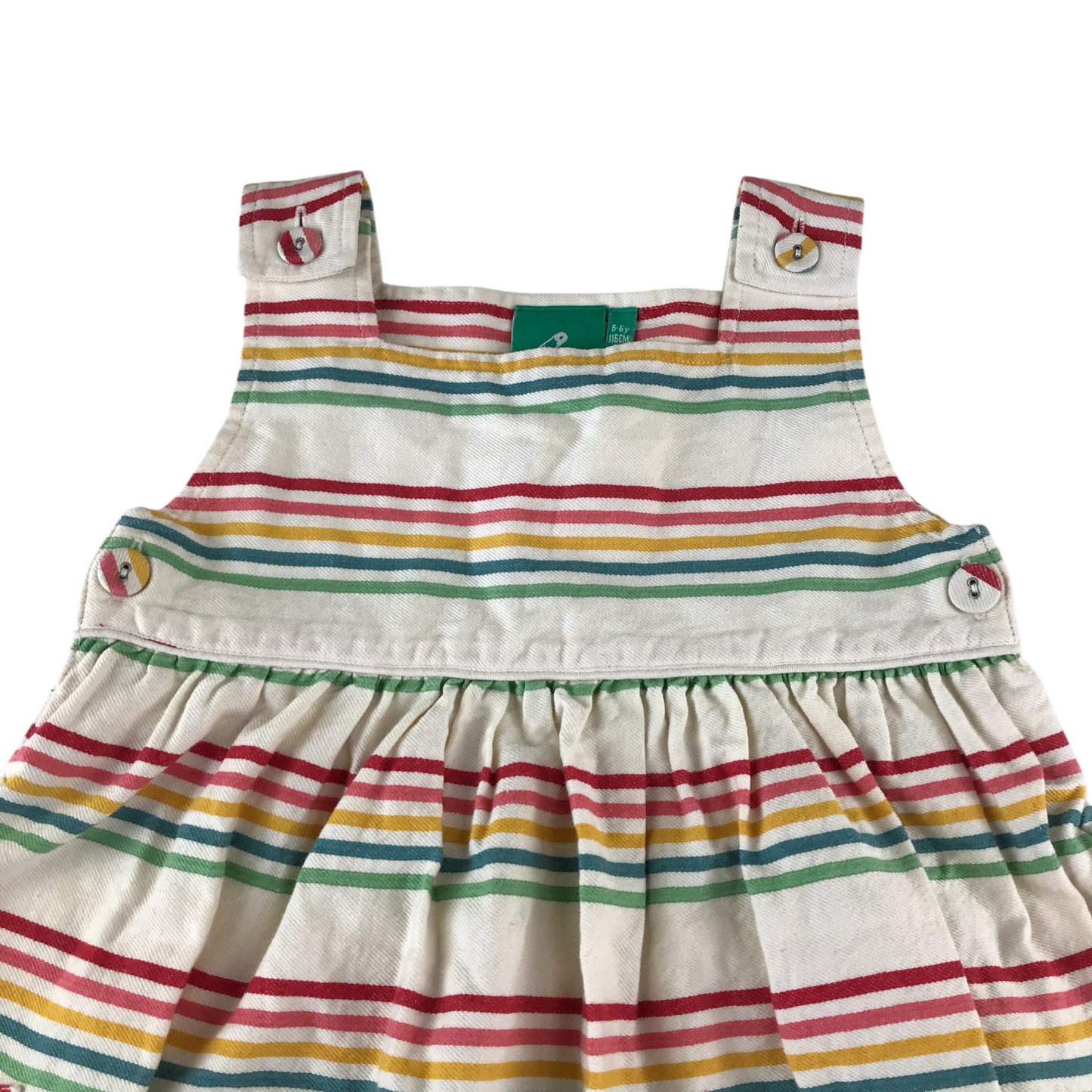 Little Green Radicals dress 5-6 years multicolour striped organic cotton
