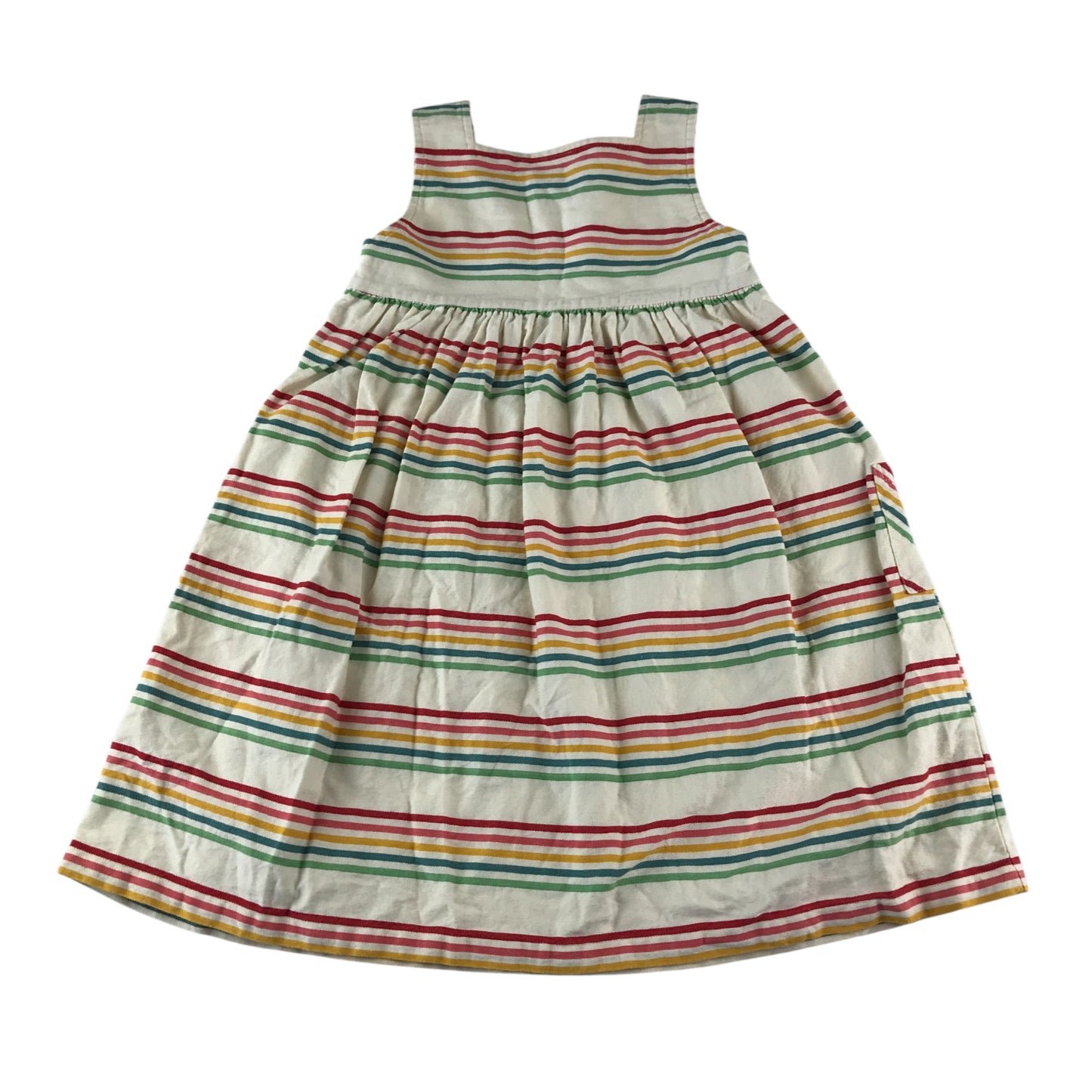 Little Green Radicals dress 5-6 years multicolour striped organic cotton