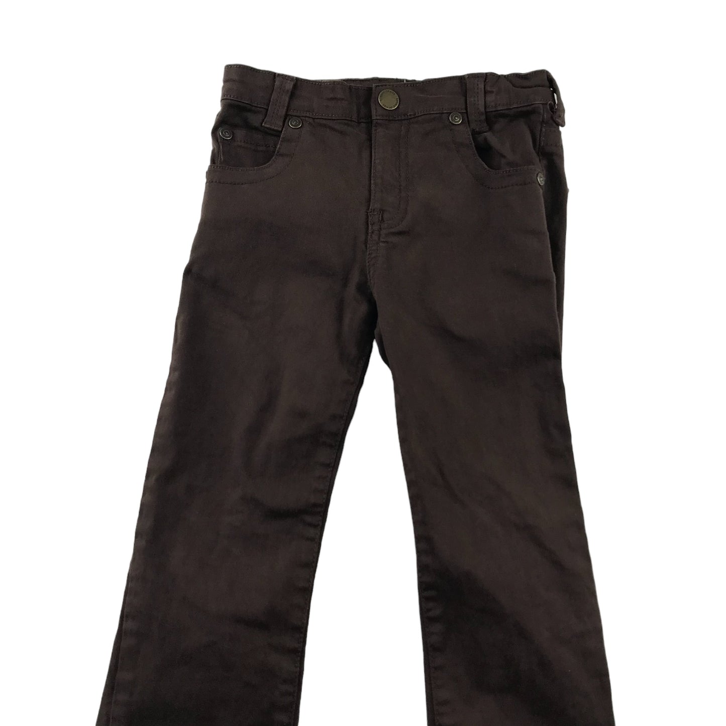 Republic of Kids Trousers Age 5 Brown Adjustable Waist Denim Style