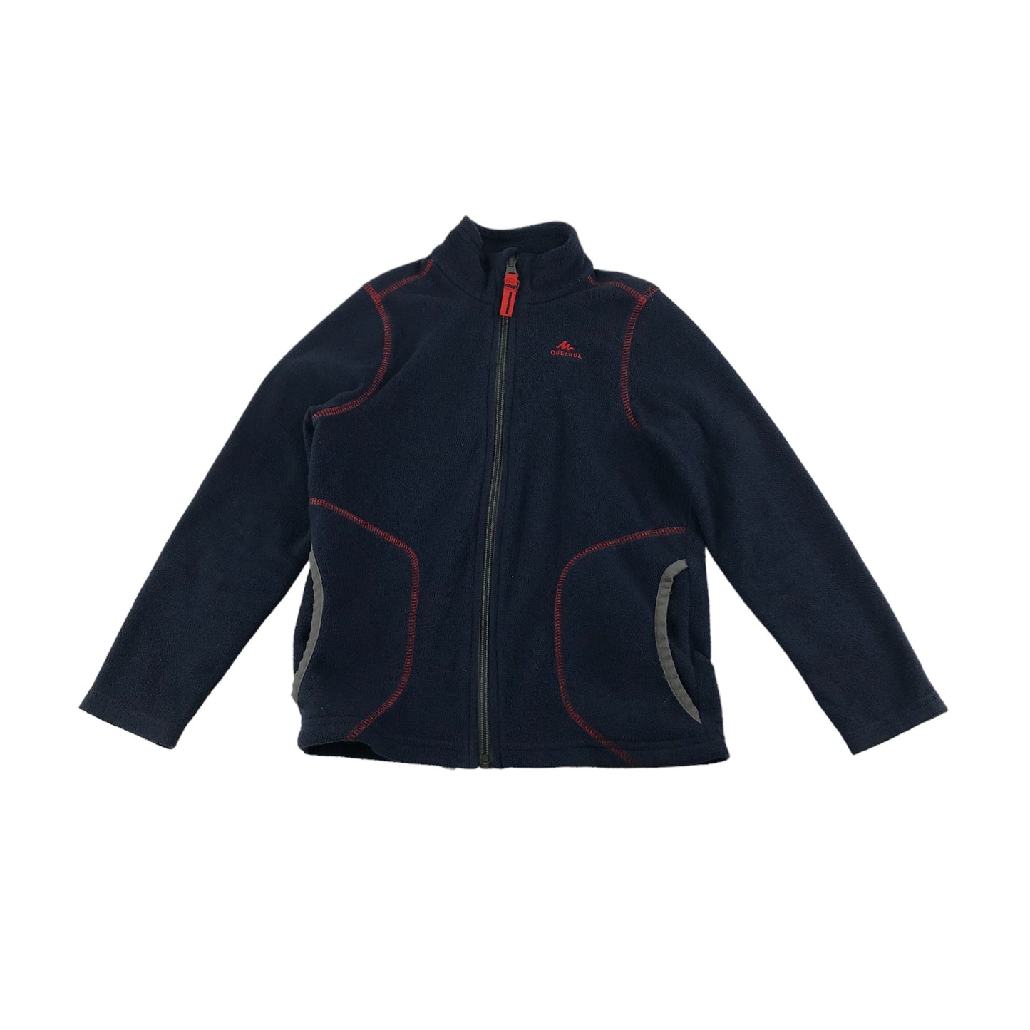 Decathlon Fleece Age 5-6 Navy Blue Plain Full Zipper