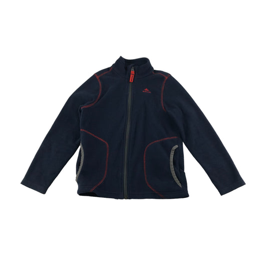 Decathlon Fleece Age 5-6 Navy Blue Plain Full Zipper