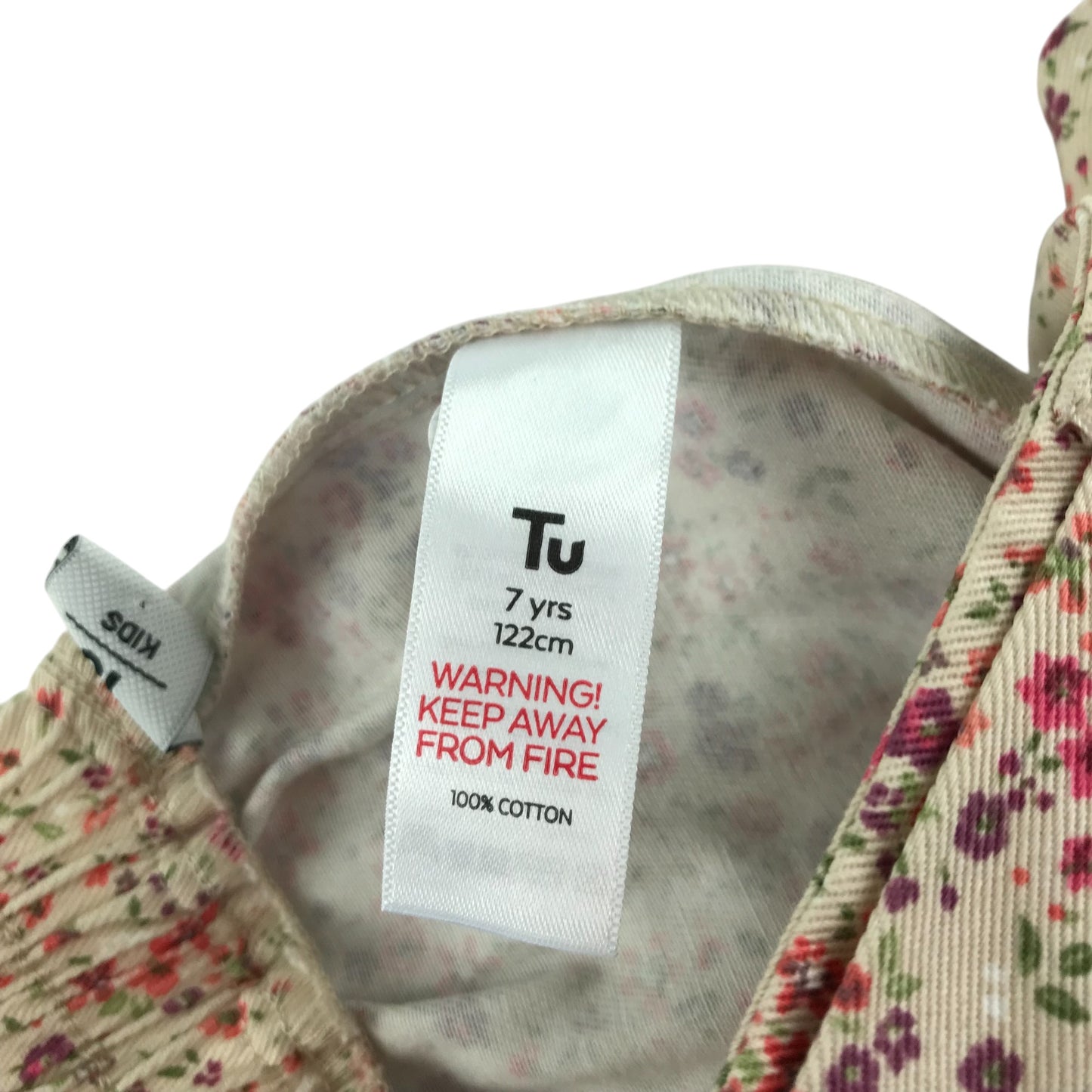 Tu shorts 6-7 years multicoloured floral design with belt cotton