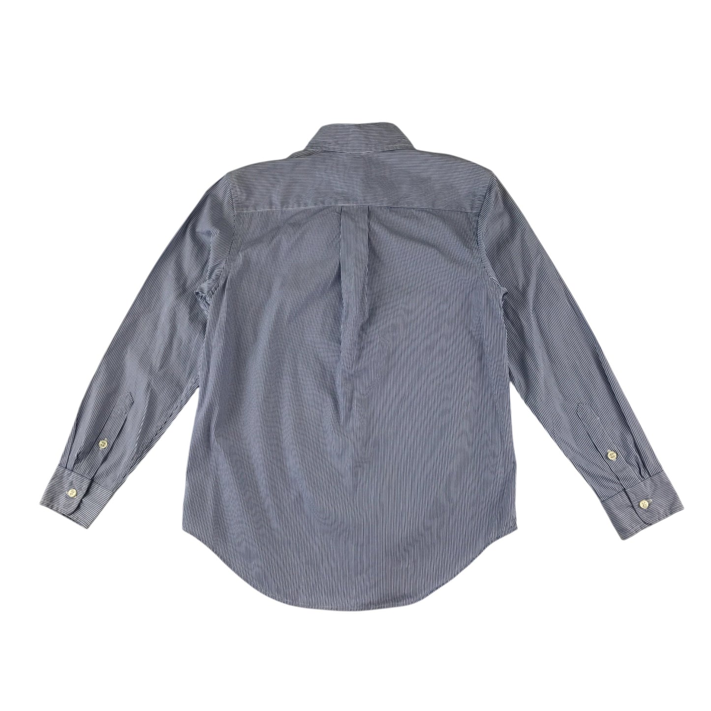 Ralph Lauren shirt 10-12 years blue and white stripy button cotton