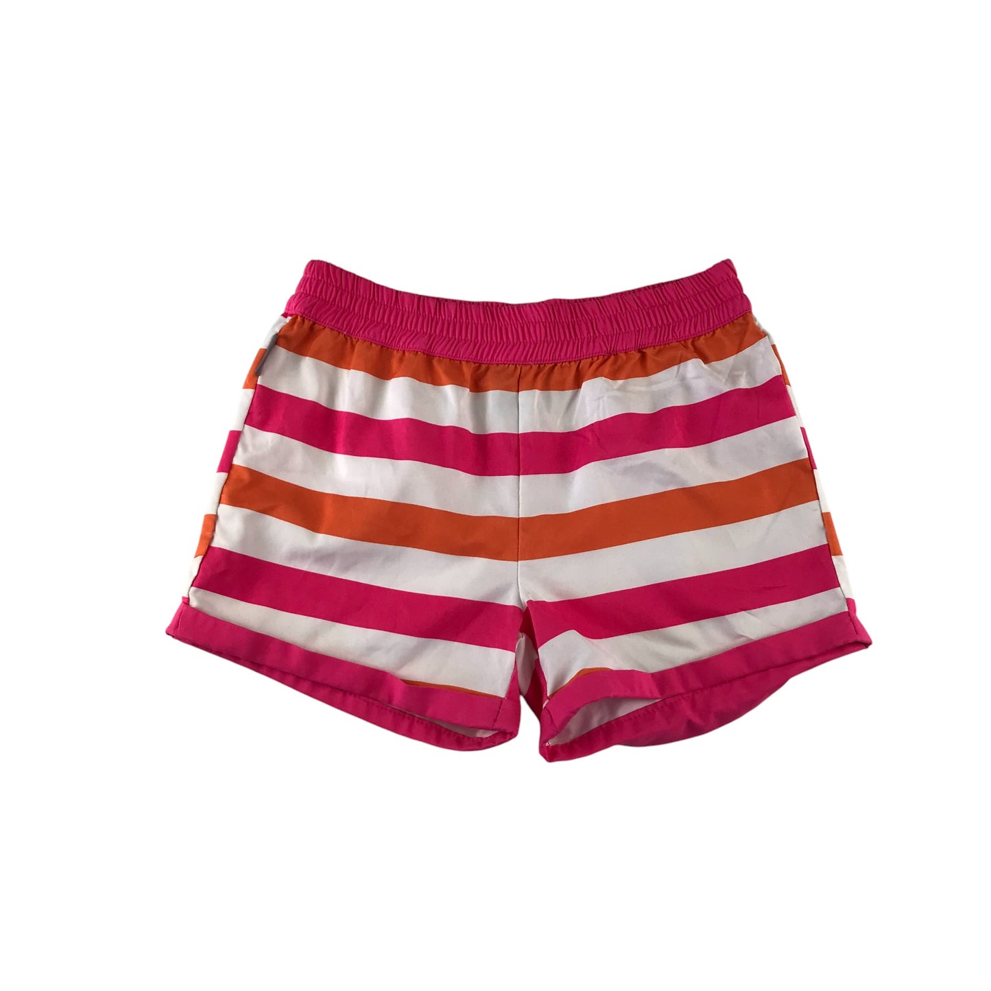 Trespass shorts 7-8 years pink orange and white stripy
