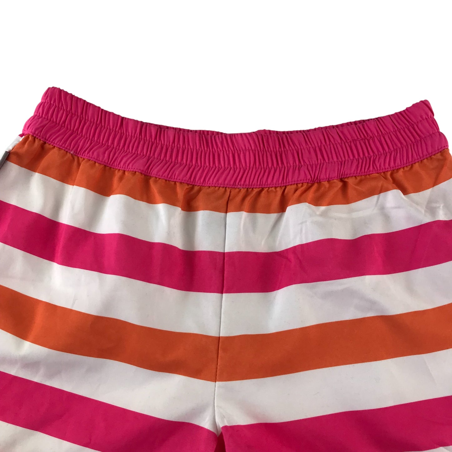 Trespass shorts 7-8 years pink orange and white stripy