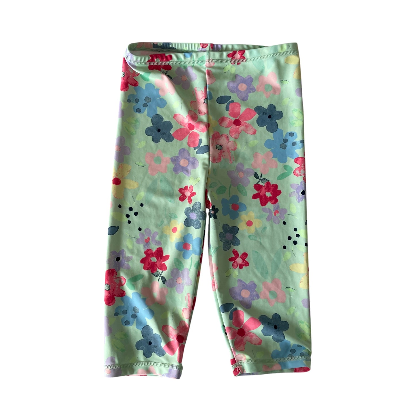 George swim set 5-6 years mint floral print frilled hem rash uv