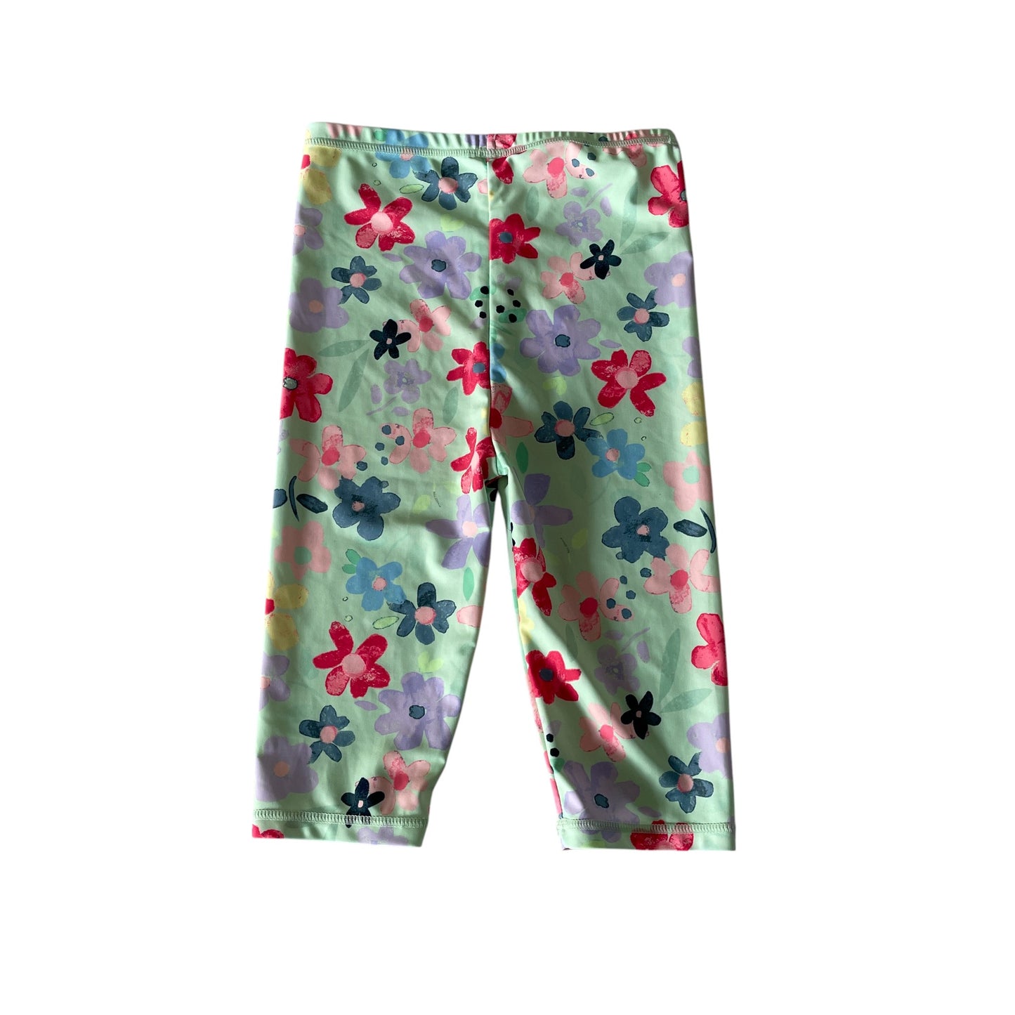 George swim set 5-6 years mint floral print frilled hem rash uv