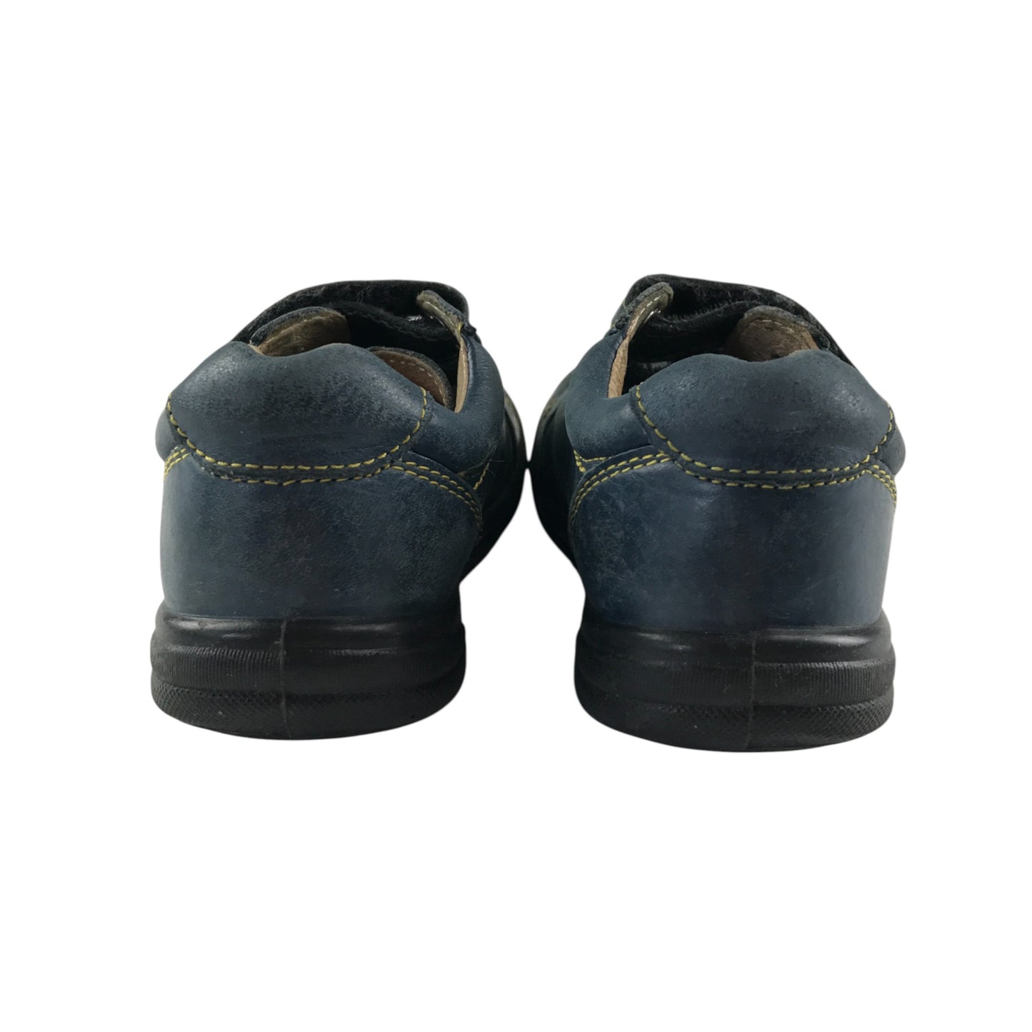 Start-rite trainers shoe size 8F junior navy with yellow stitching