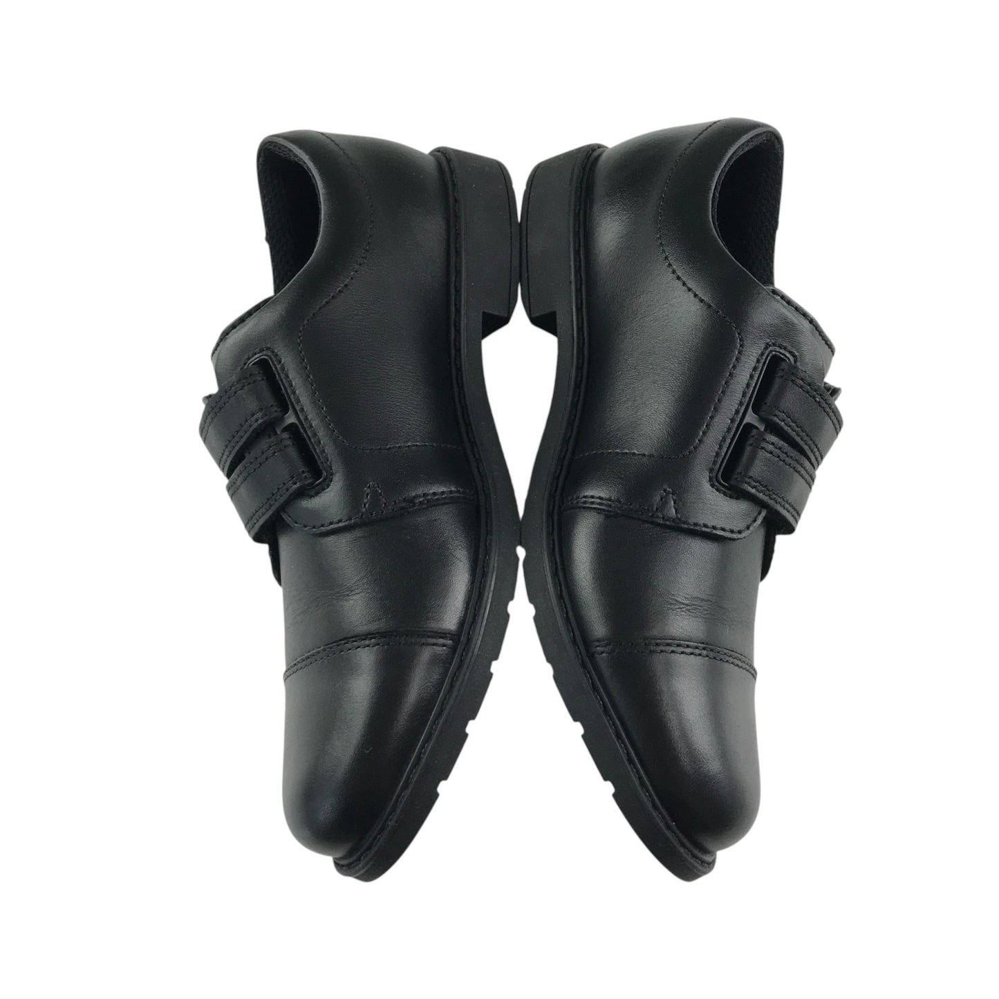 Clark's Black Leather School Shoes Size 1 junior
