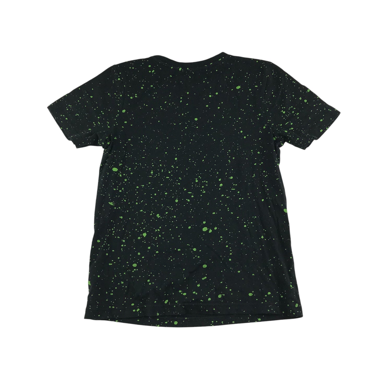 Nutmeg t-shirt 9-10 years black and green and blue flip sequin Minecraft cotton
