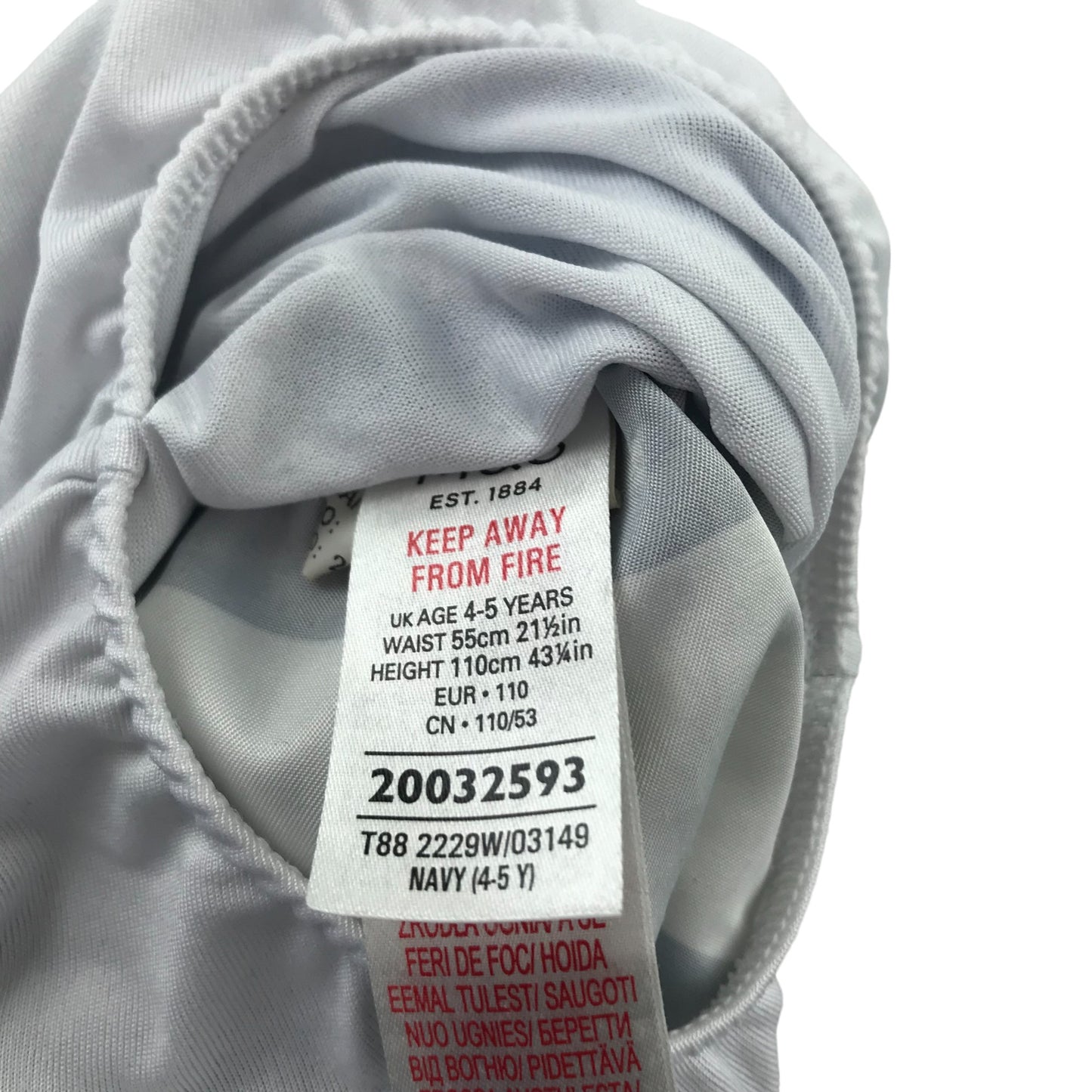 M&S Swim Trunks Age 4 Navy Blue White Stripes Shorts