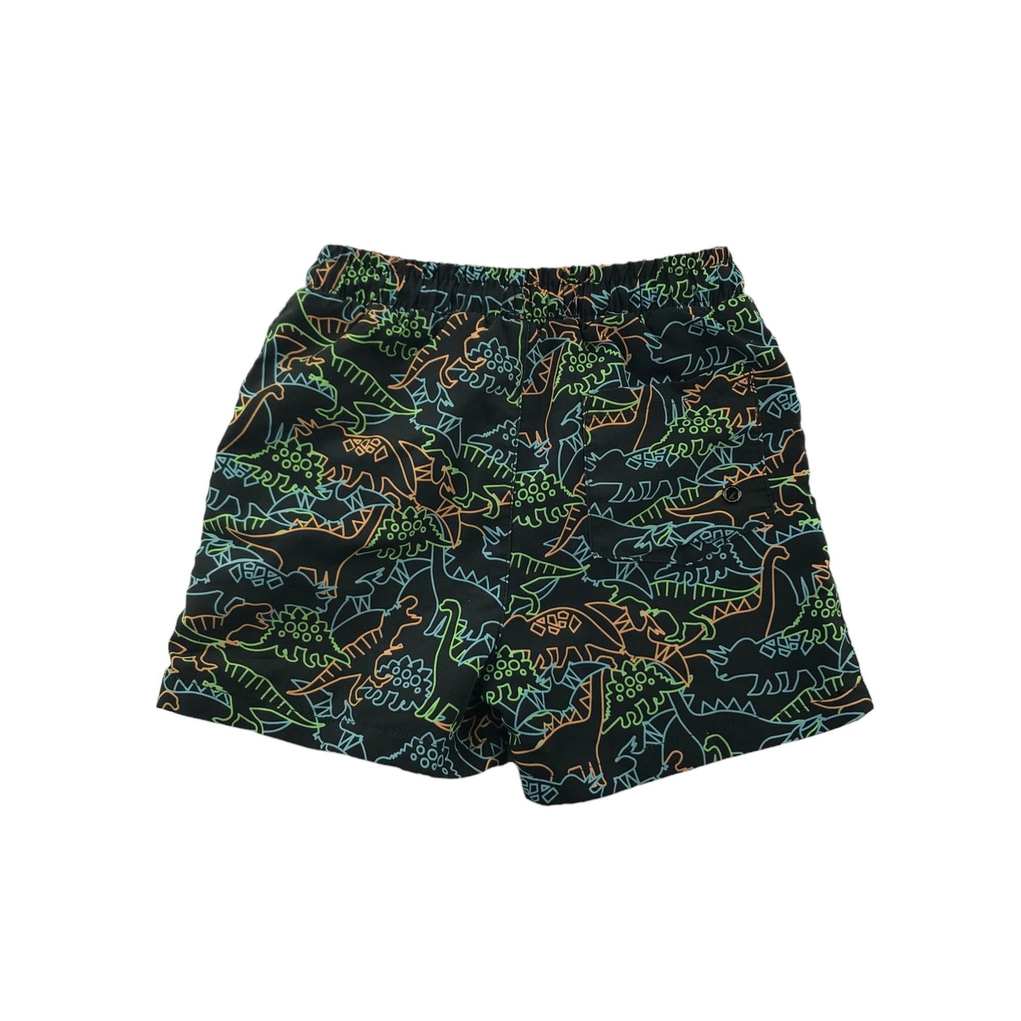 Tu Swim Trunks Age 5 Black and Multicoloured Dinosaur Print Shorts