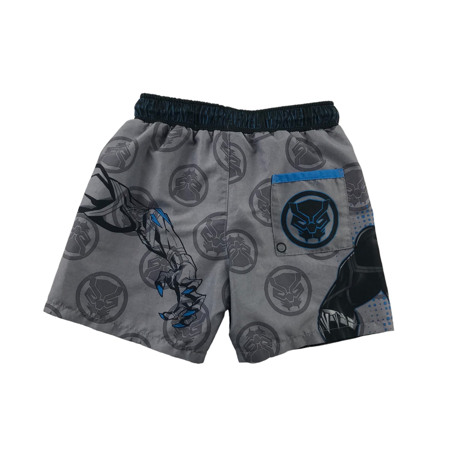 F&F Swim Trunks Age 5 Grey Marvel Black Panther Shorts