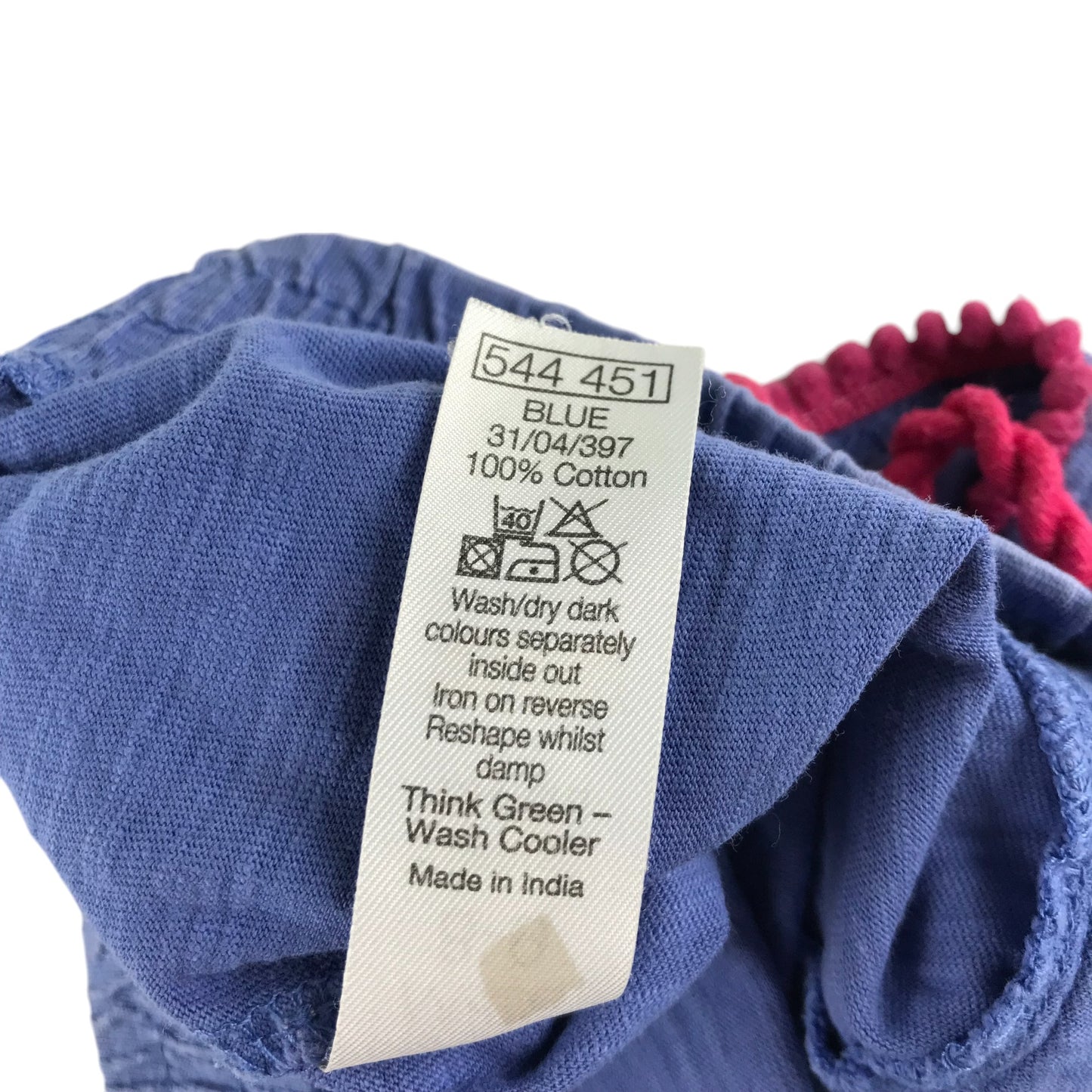 M&Co shorts 8-9 years blue and pink light soft cotton