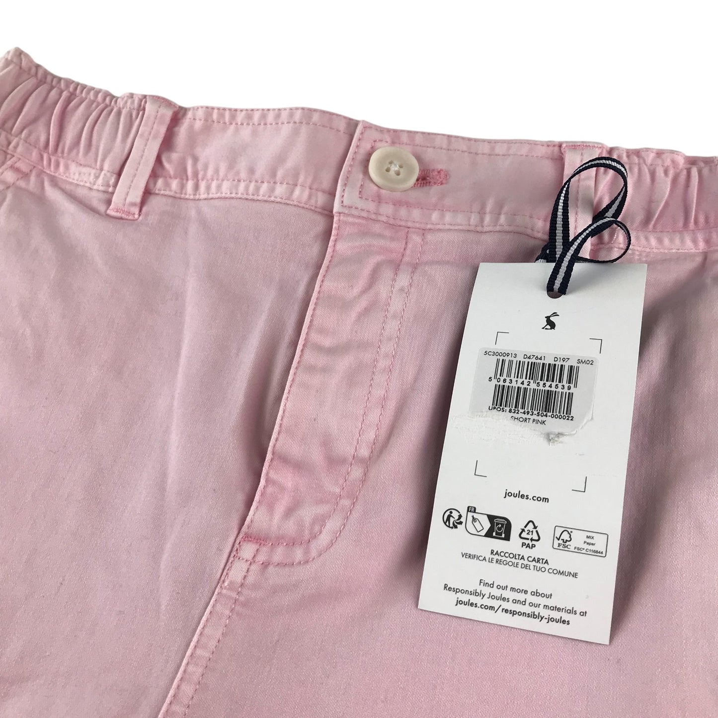 Joules shorts 9-10 years light pink stretchy denim style
