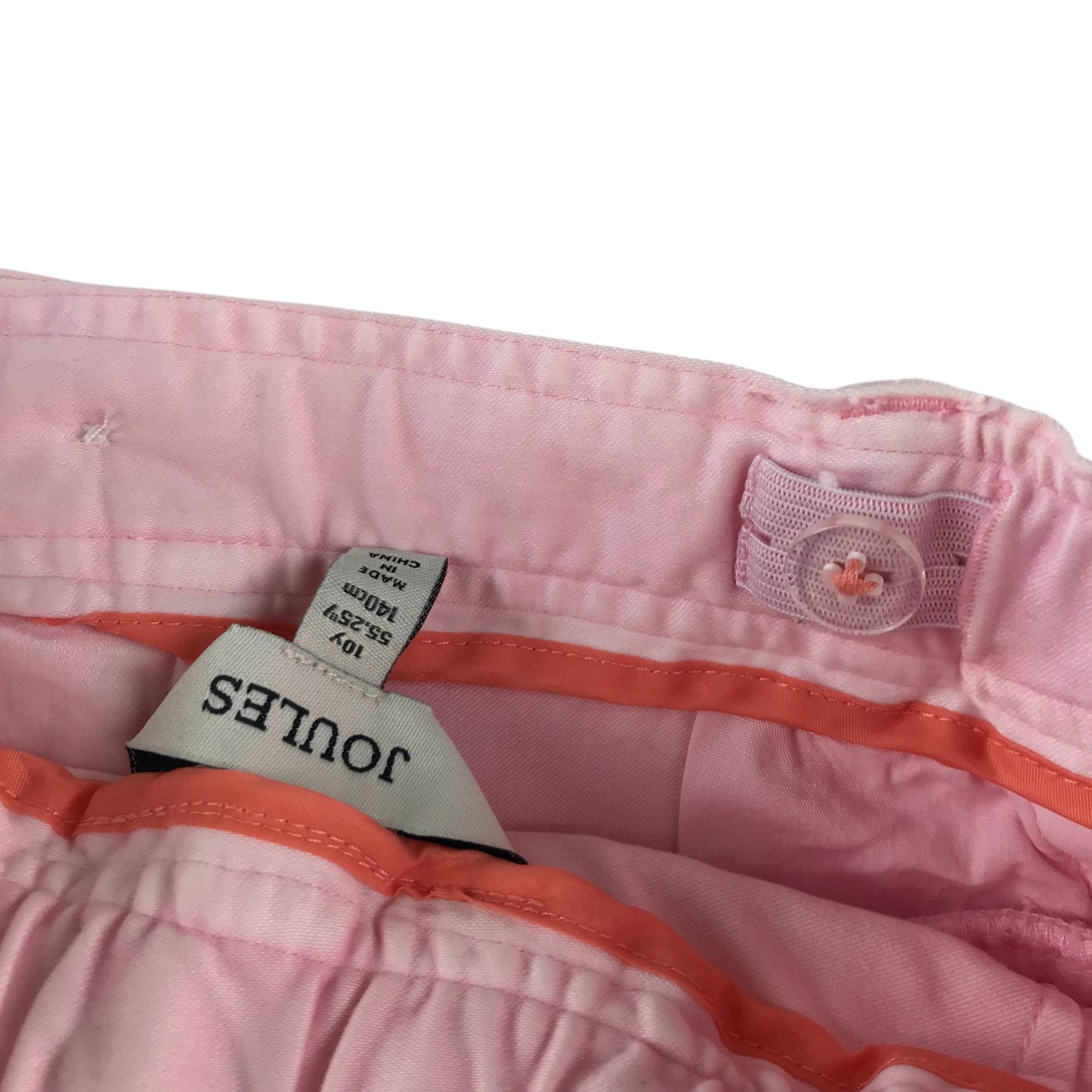 Joules shorts 9-10 years light pink stretchy denim style