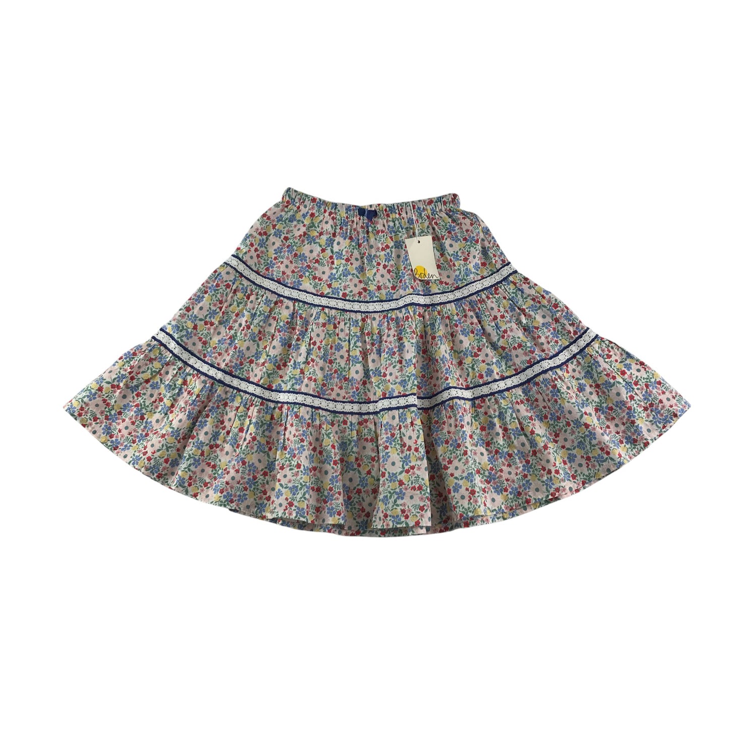 Boden skirt 9-10 years multicolour floral cotton
